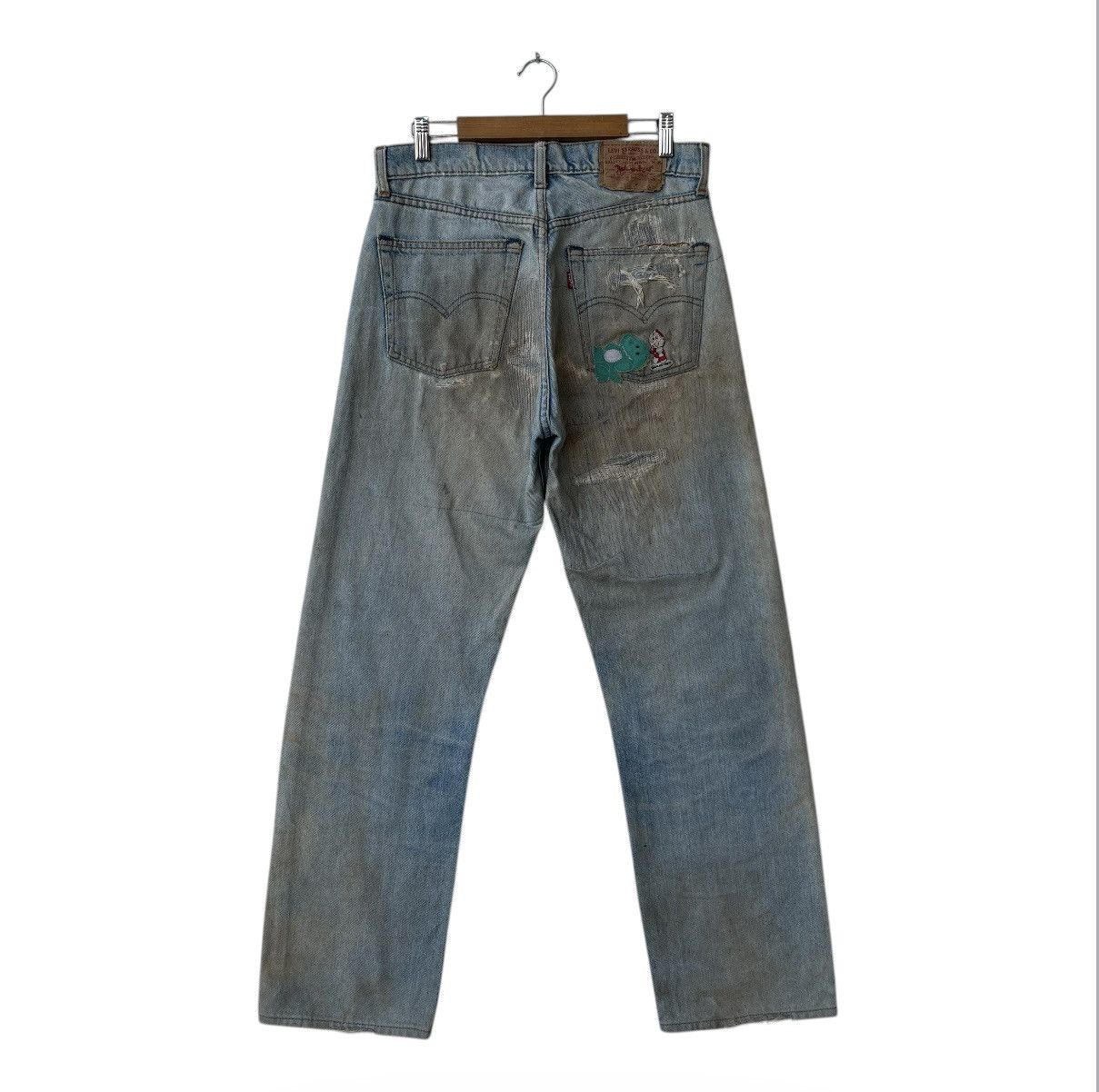 Levi's Vintage Levi’s 509 Reworked Anime Pop-Art Boro Sashiko Denim Size US 31 - 2 Thumbnail