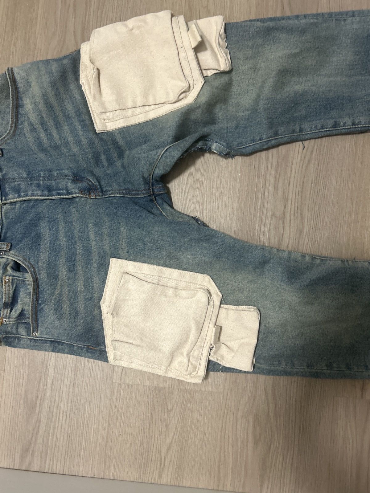 MNML Cargo Pocket Flared Denim Size US 32 / EU 48 - 4 Thumbnail