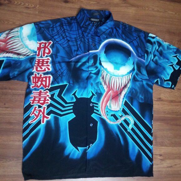 Changes Vintage Y2K Changes Marvel Venom Button Shirt Size US M / EU 48-50 / 2 - 2 Thumbnail