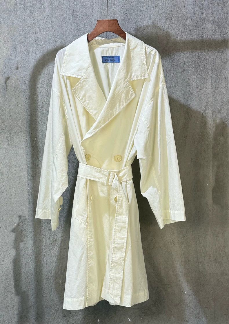 Issey Miyake Issey Miyake Cream-colored overcoat coat Size M / US 6-8 / IT 42-44 - 1 Thumbnail