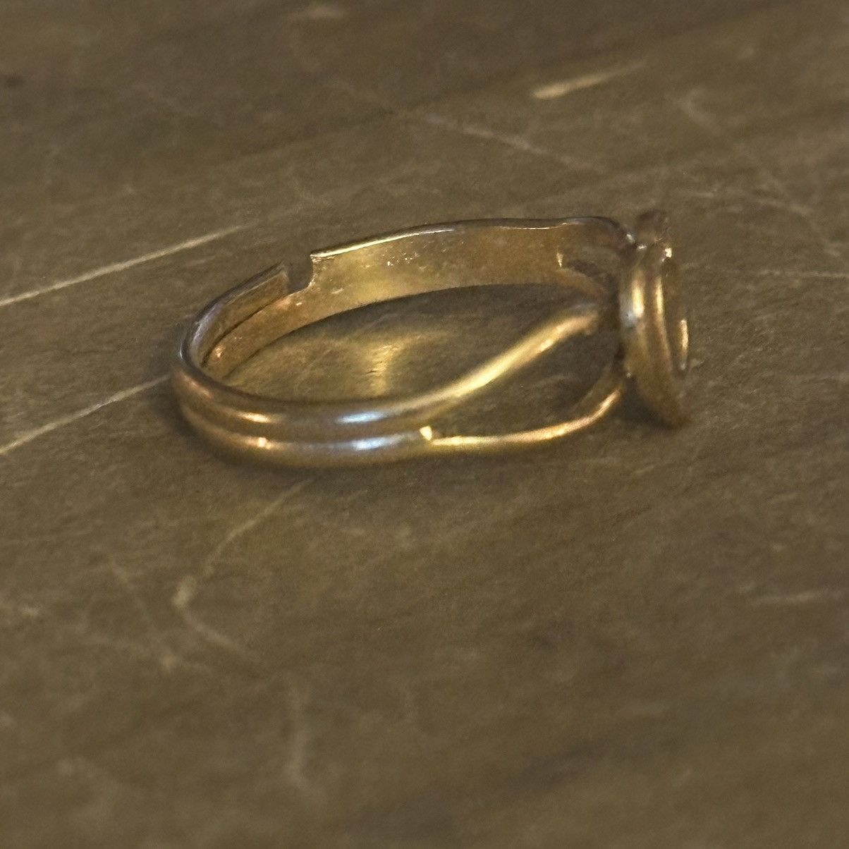 Vintage Vintage letter C heart shaped adjustable ring Size ONE SIZE - 4 Thumbnail