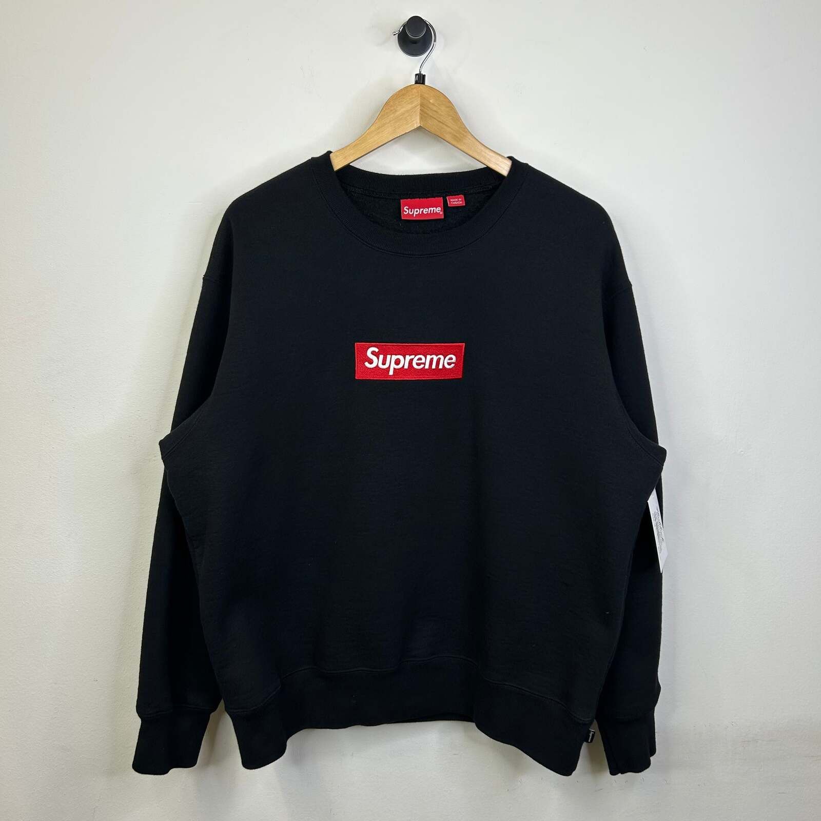 Supreme Supreme Washed Box Logo Crewneck - Black | Grailed