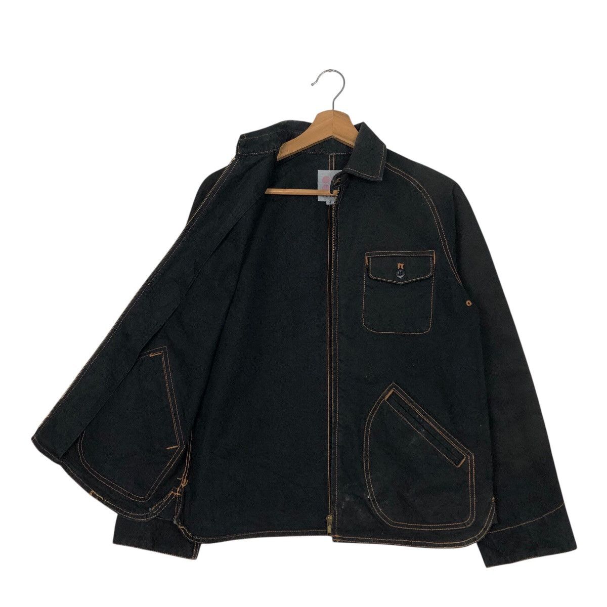 Japanese Brand United Arrows Pink Label Black Zip Workwear Jacket Size US S / EU 44-46 / 1 - 12 Thumbnail