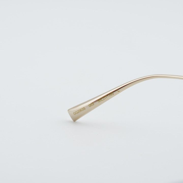 Gucci Gucci GG2063S 003 Sunglasses Endura Gold Cat Eye Frame Size ONE SIZE - 7 Thumbnail