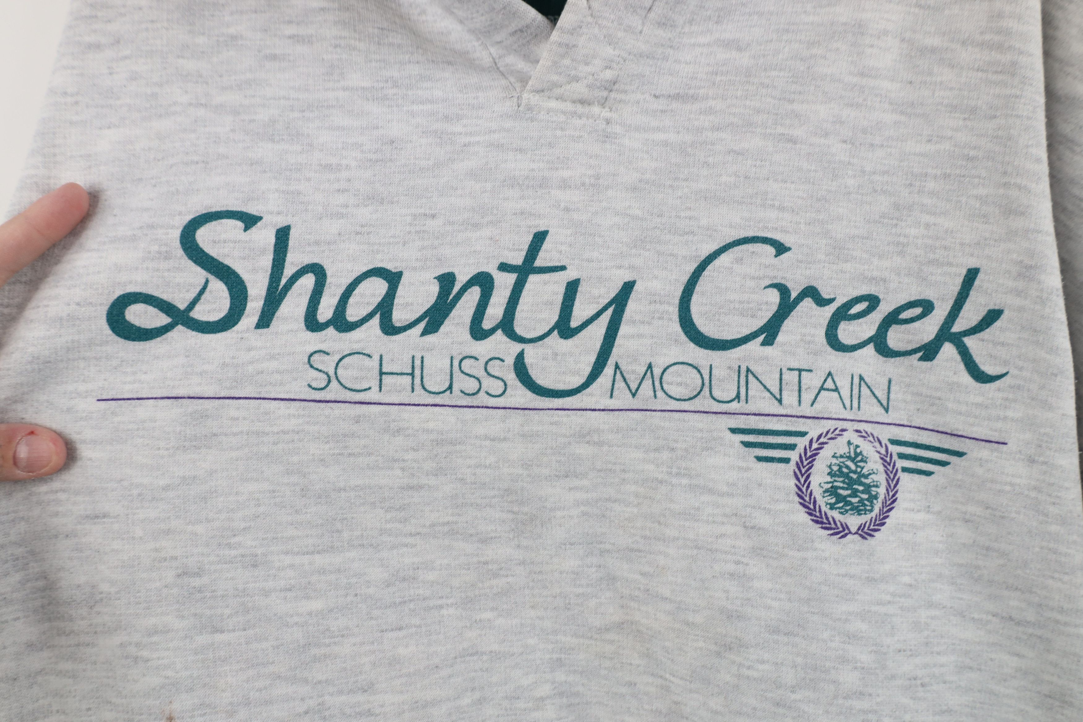 Vintage Vintage 90s Shanty Creek Schuss Mountain Striped Hoodie Size US L / EU 52-54 / 3 - 4 Thumbnail