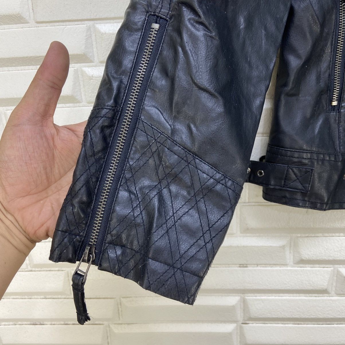 semanticdesign Japanese Brand Semantic Design Synthetic Leather BikerJacket Size US S / EU 44-46 / 1 - 9 Thumbnail
