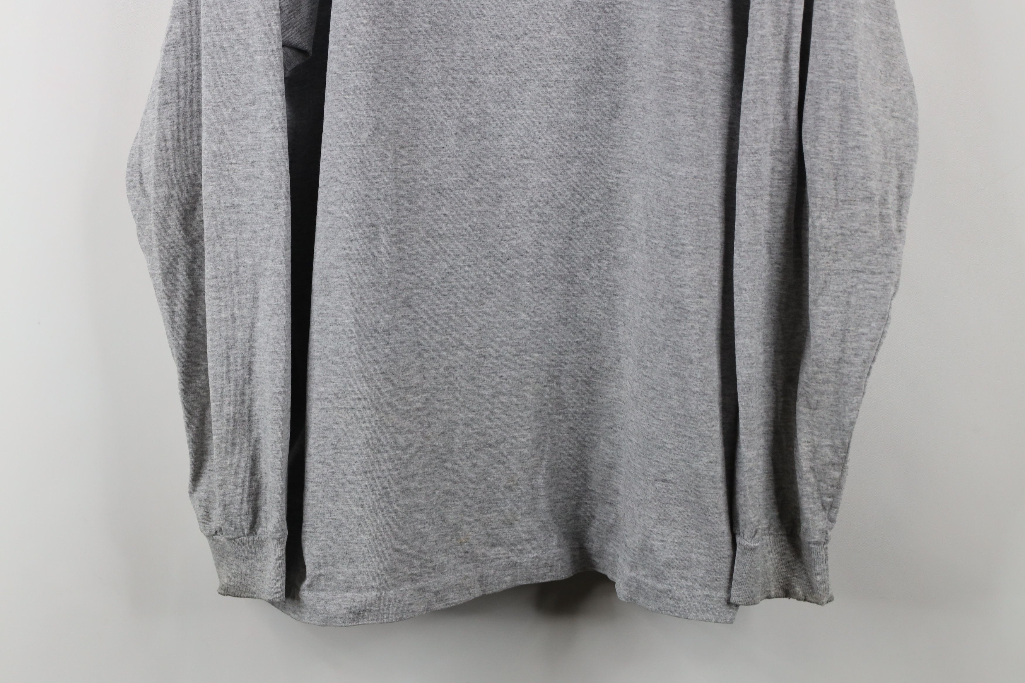 Vintage Vintage 90s Streetwear Long Sleeve T-Shirt Gray Cotton USA Size US L / EU 52-54 / 3 - 3 Thumbnail