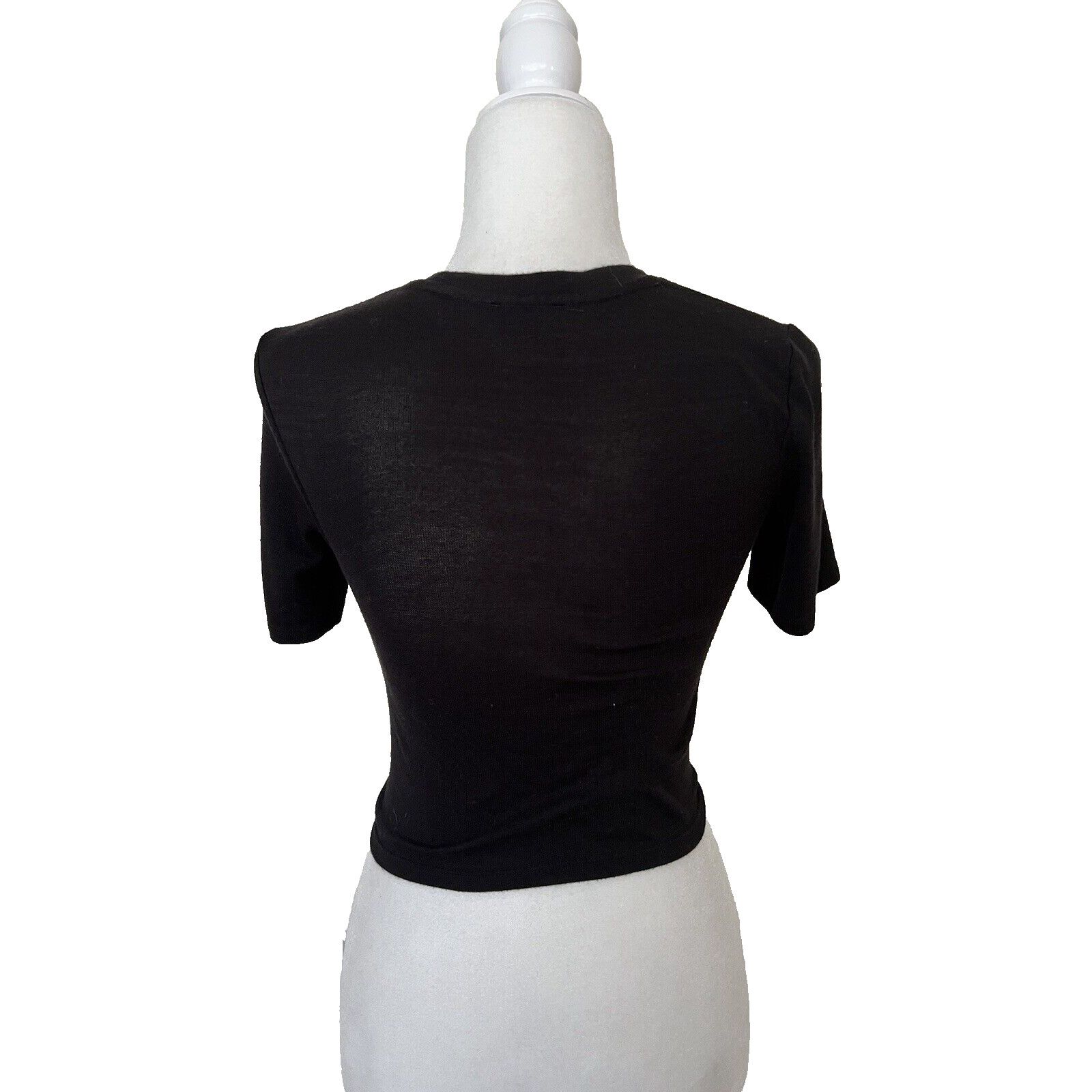 Wildfang Wilfred free Aritzia black cropped Y2K top size XXS A000189 Size XXS / US 00 / IT 34 - 4 Thumbnail