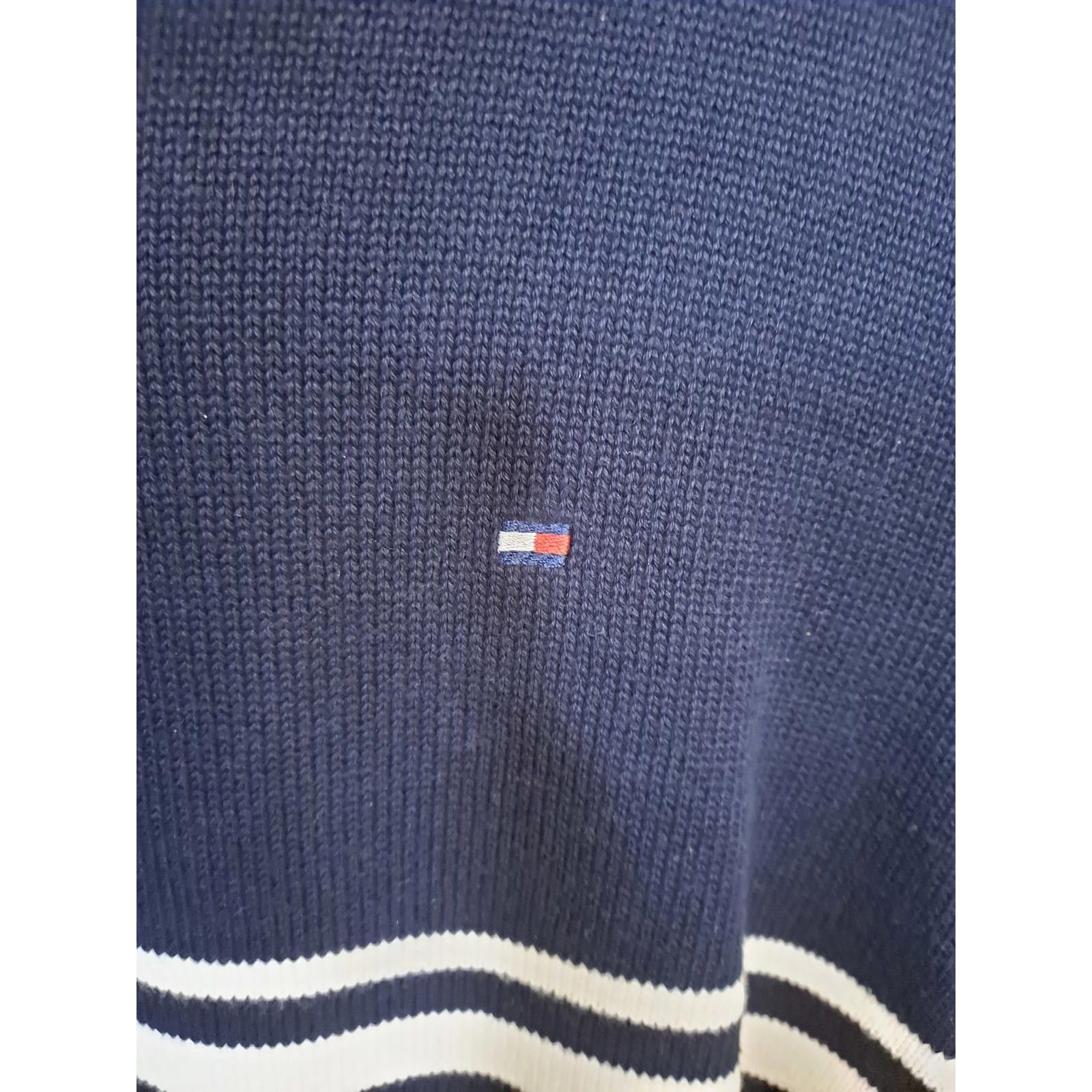 Tommy Hilfiger Tommy Hilfiger Classic Blue with White Lines Sweater Vest Si Size US XL / EU 56 / 4 - 2 Thumbnail