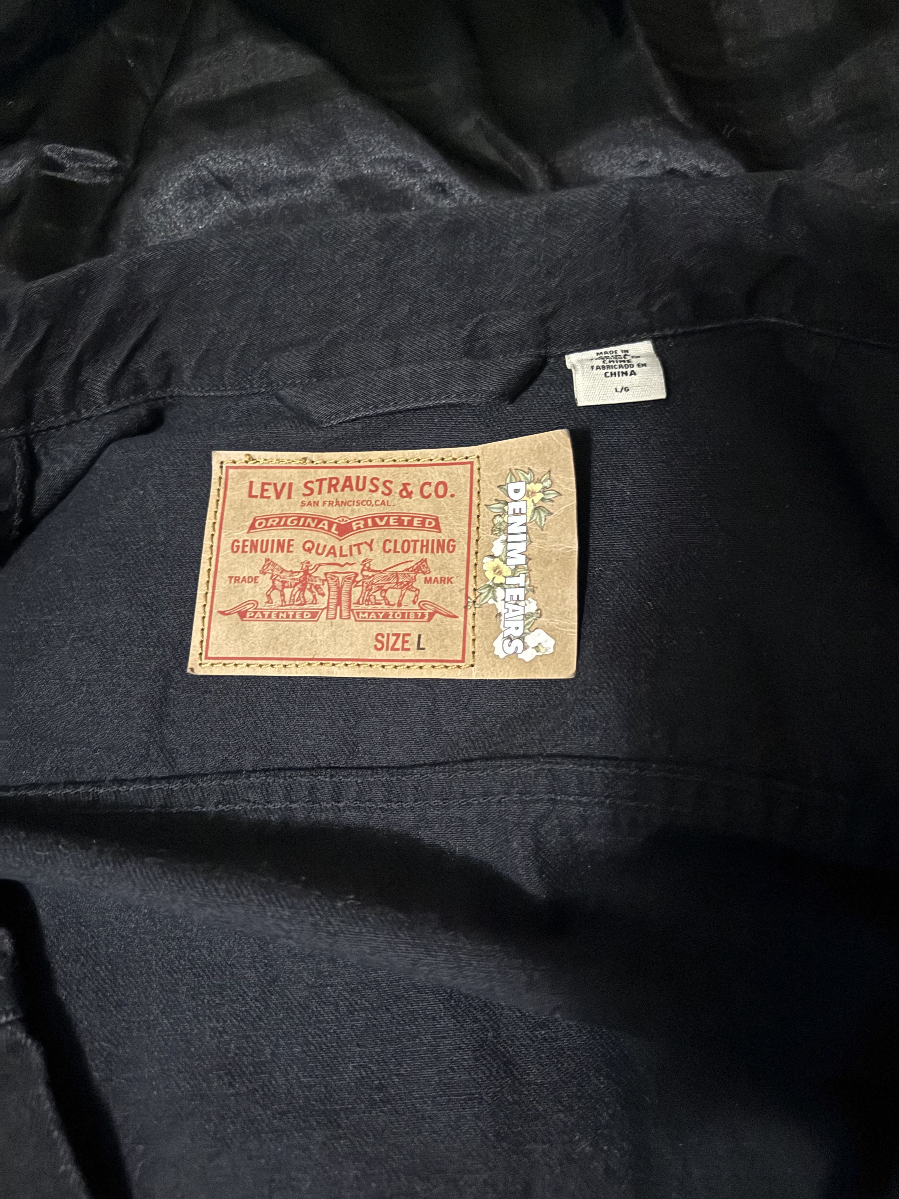 DENIM TEARS × Levi's Denim Tears x Levi's All Over Wreath Black Jacket Size US L / EU 52-54 / 3 - 4 Thumbnail