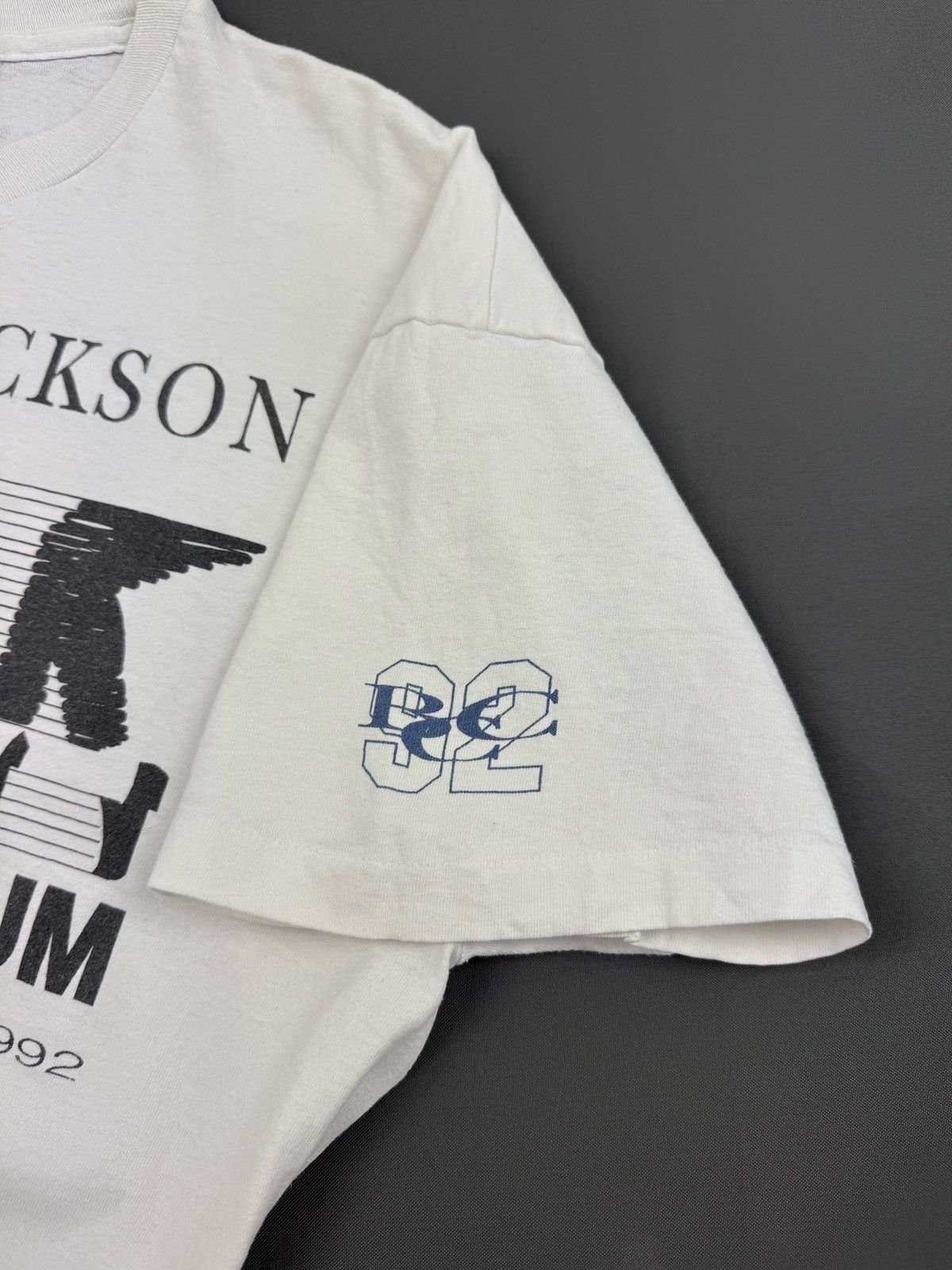 Band Tees × Michael Jackson × Vintage 1992 Vintage Michael Jackson Wembley Stadium Rare T-Shirt Size US XL / EU 56 / 4 - 11 Thumbnail