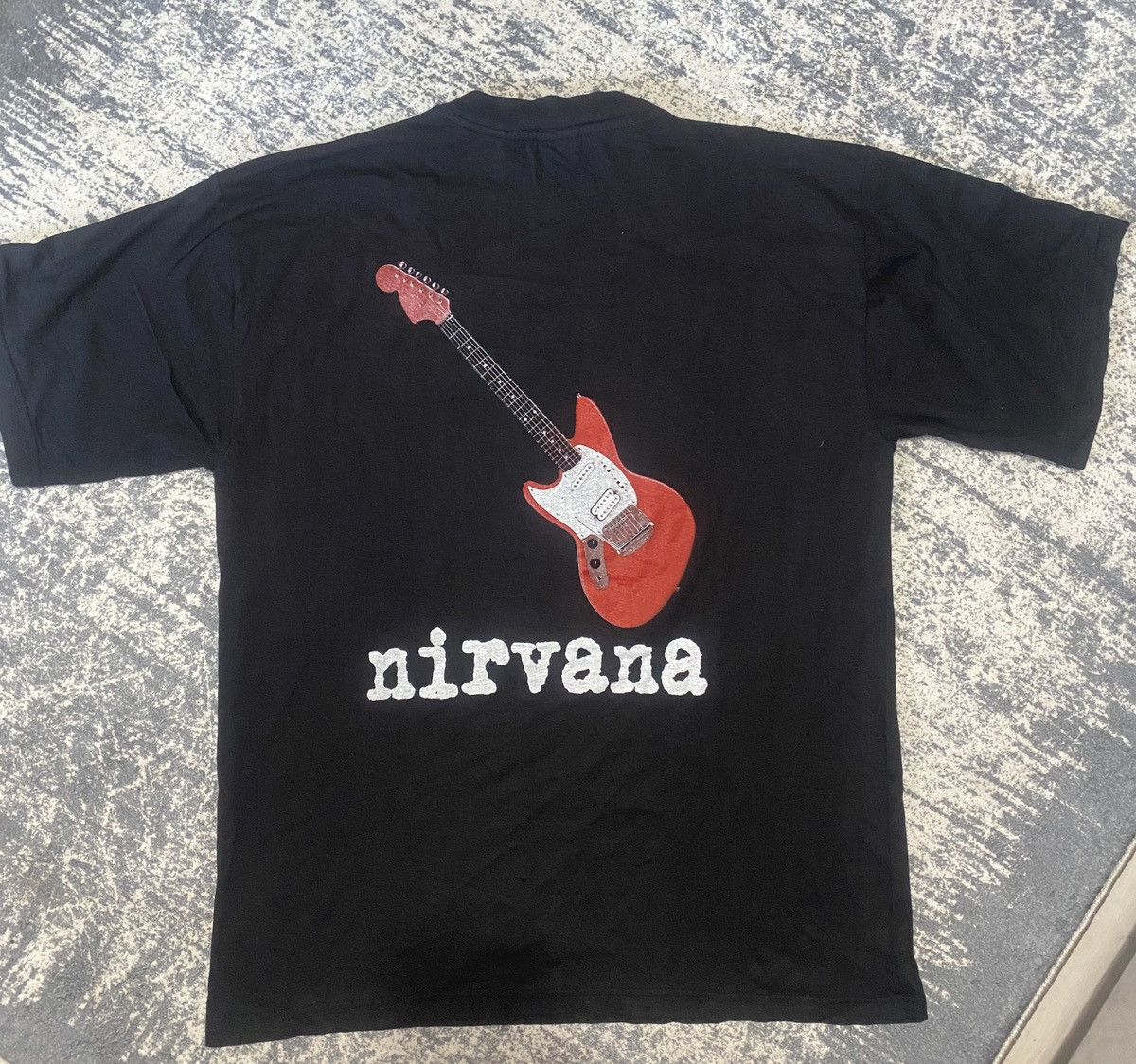 Vintage Nirvana kurt cobain portreit giutar ultra rare tee 00s/90s Size US L / EU 52-54 / 3 - 4 Thumbnail