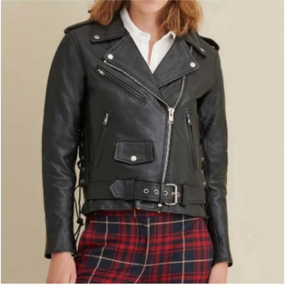 image of Vintage Milwaukee Leather XL Black Bomber Jacket Coat Moto Biker Gru, Women's