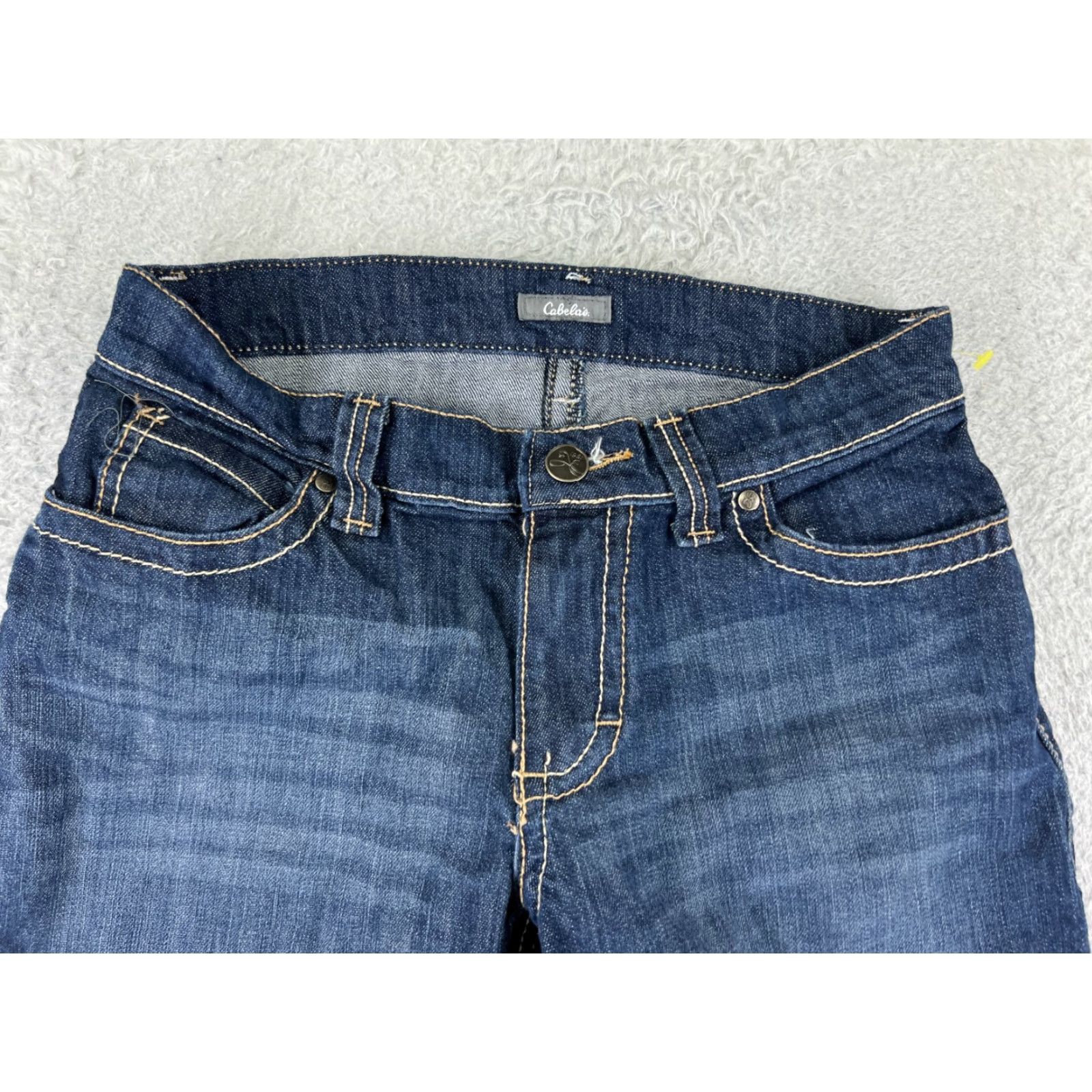 Vintage Cabela's Shorts Women's 4 Blue Denim Cotton Blend Walking Hiking 26x17 Denim Blue Outdoor 90s? Size 27" / US 4 / IT 40 - 7 Thumbnail