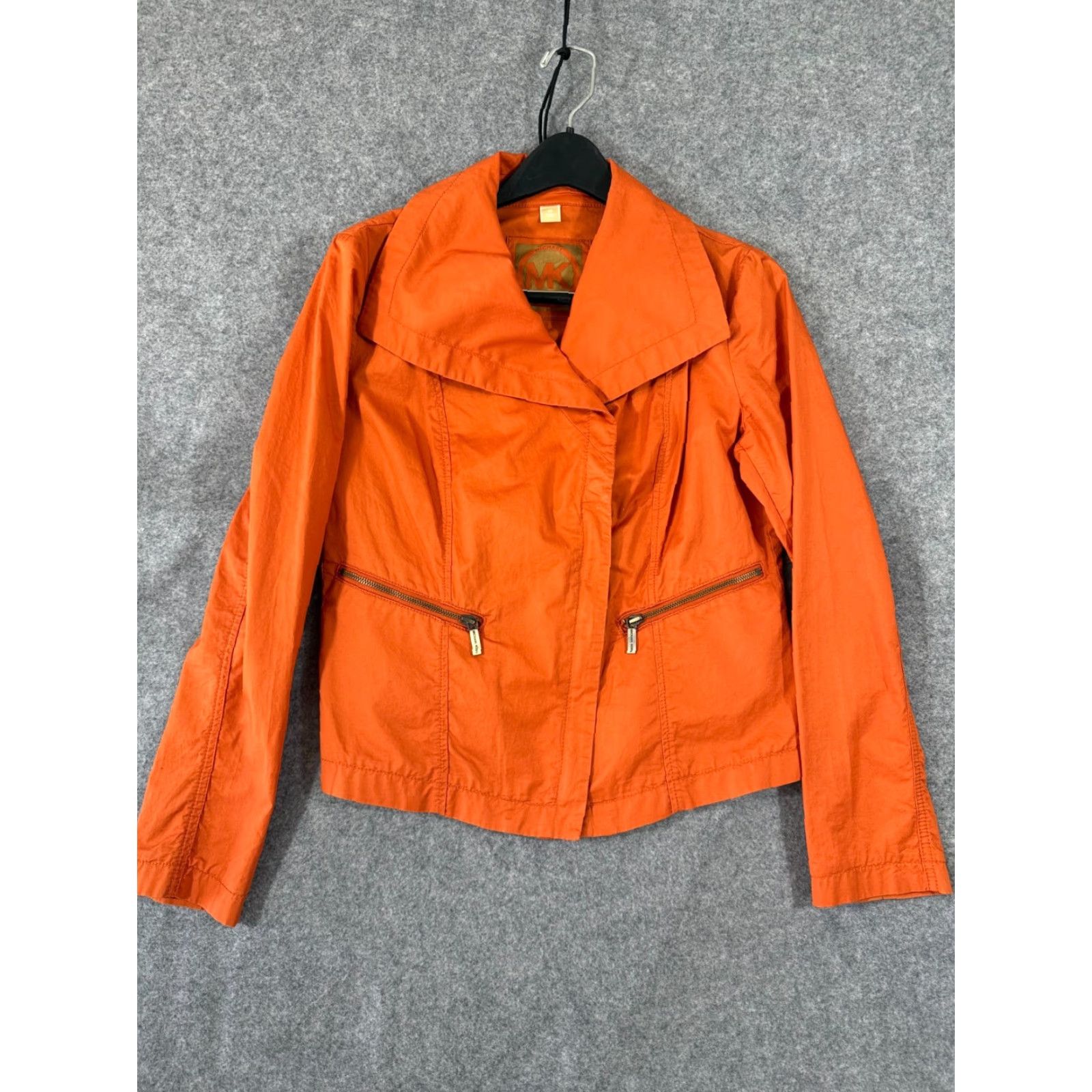 Michael Kors Michael Kors Jacket Womens M Burnt Orange Asymmetrical Full Zip Lightweight Shirt Mens Womens? Size M / US 6-8 / IT 42-44 - 3 Thumbnail