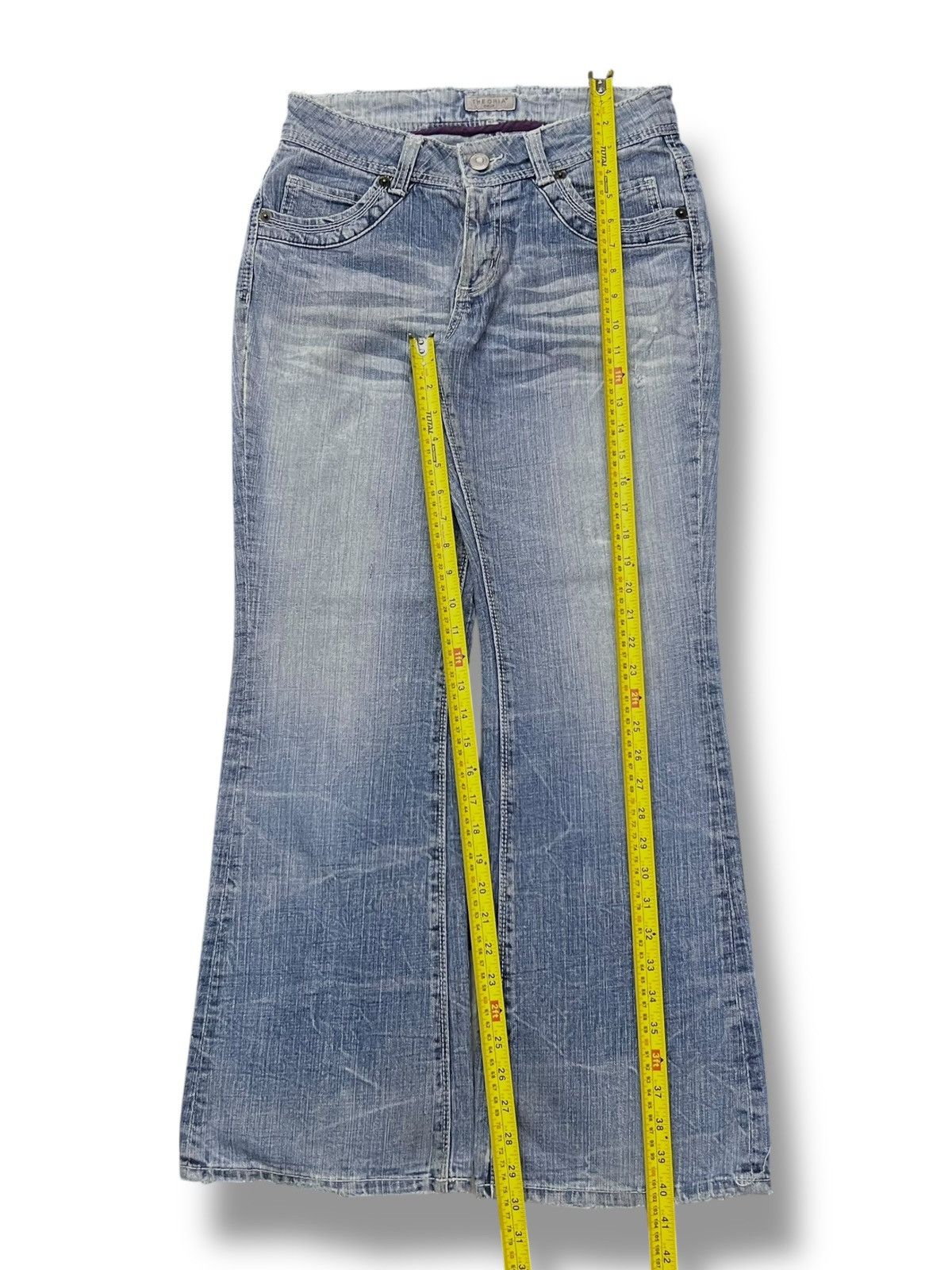 Japanese Brand Bootcut Vintage Theoria Spicy Denim Japan - Distressed Denim Size 30" / US 8 / IT 44 - 13 Thumbnail