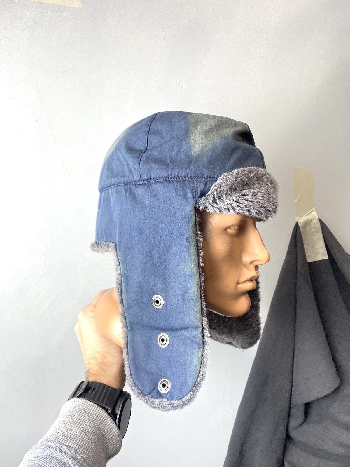 Vintage Vintage Soviet Era Black Fur Ushanka Trapper Hat Winter Cap Size ONE SIZE - 10 Thumbnail
