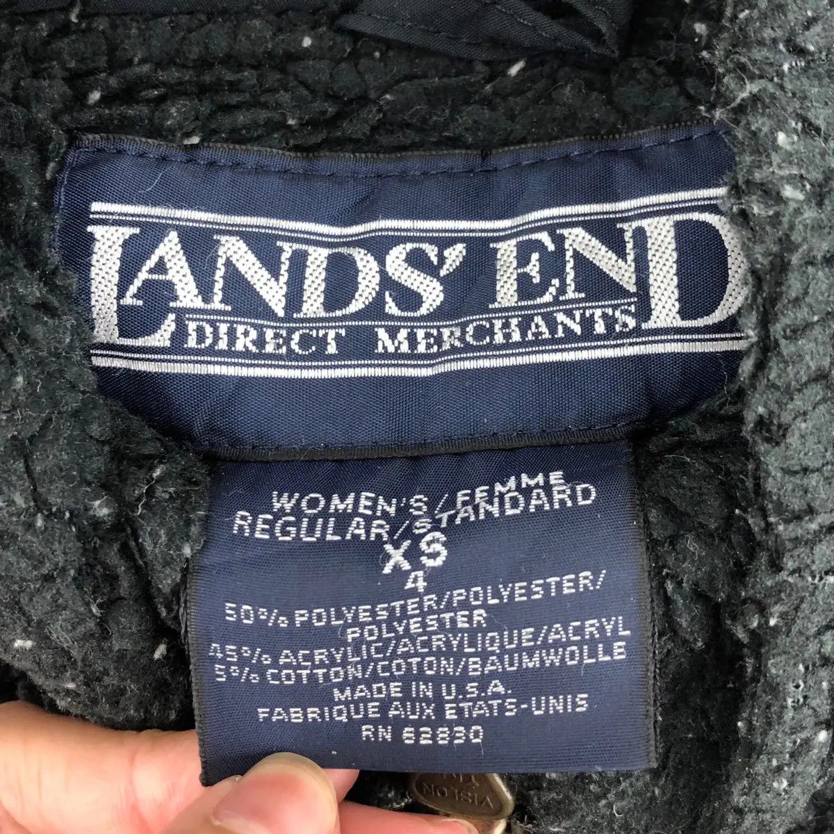 Lands' End LANDS’ END Direct Merchants Collection Fleece Sweater Sherpa Size XS / US 0-2 / IT 36-38 - 6 Thumbnail