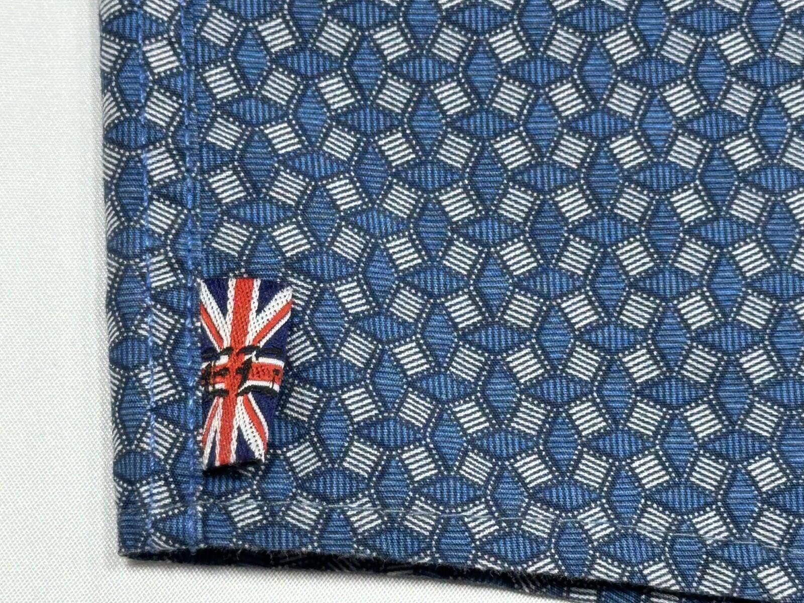 English Laundry English Laundry Tall Embroidered Button Up Blue Mens 2XLT Size US XXL / EU 58 / 5 - 9 Thumbnail