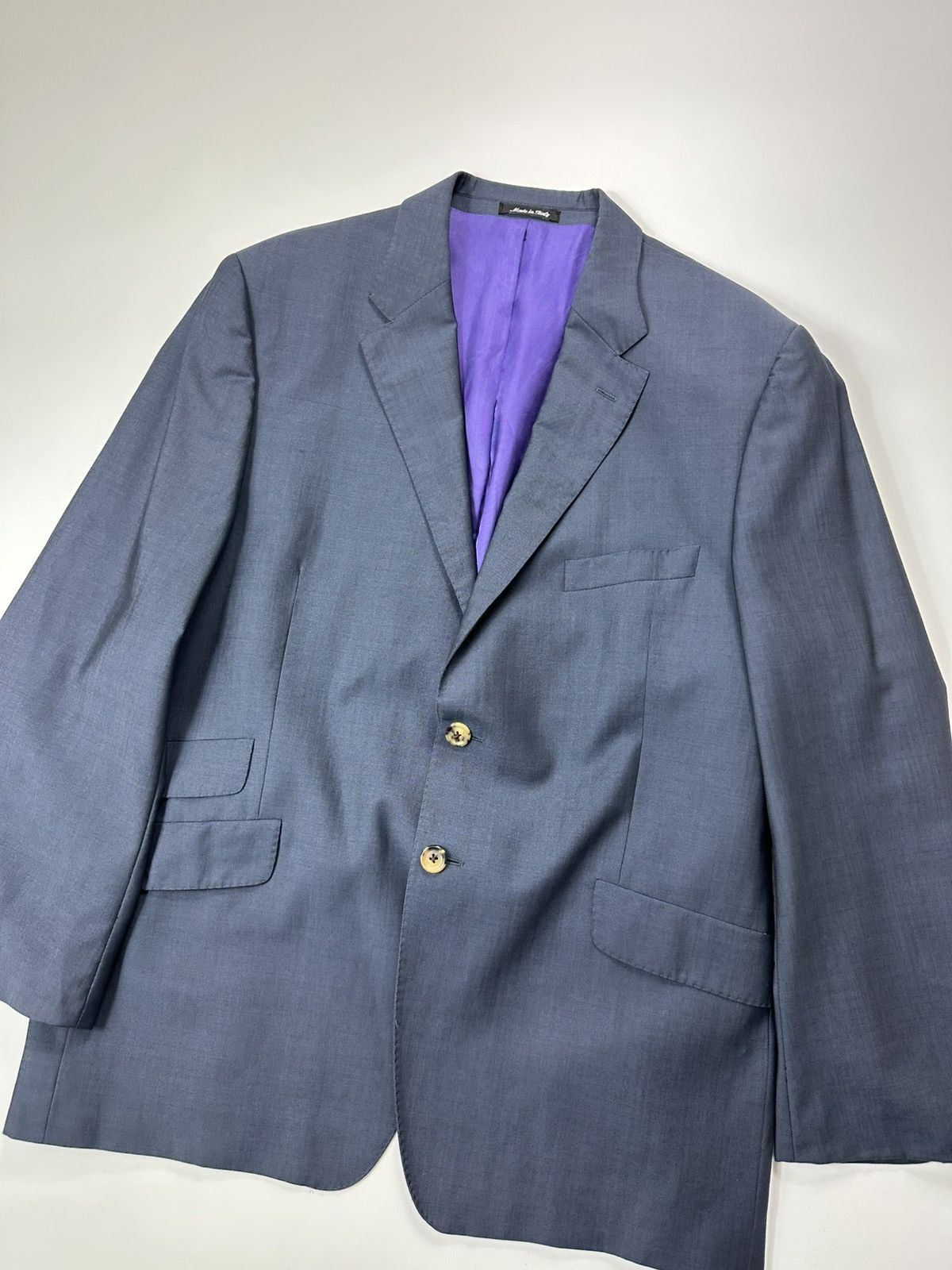Paul Smith Paul Smith Classic Wool Blazer Men's 46R Blue Size 46R - 6 Thumbnail