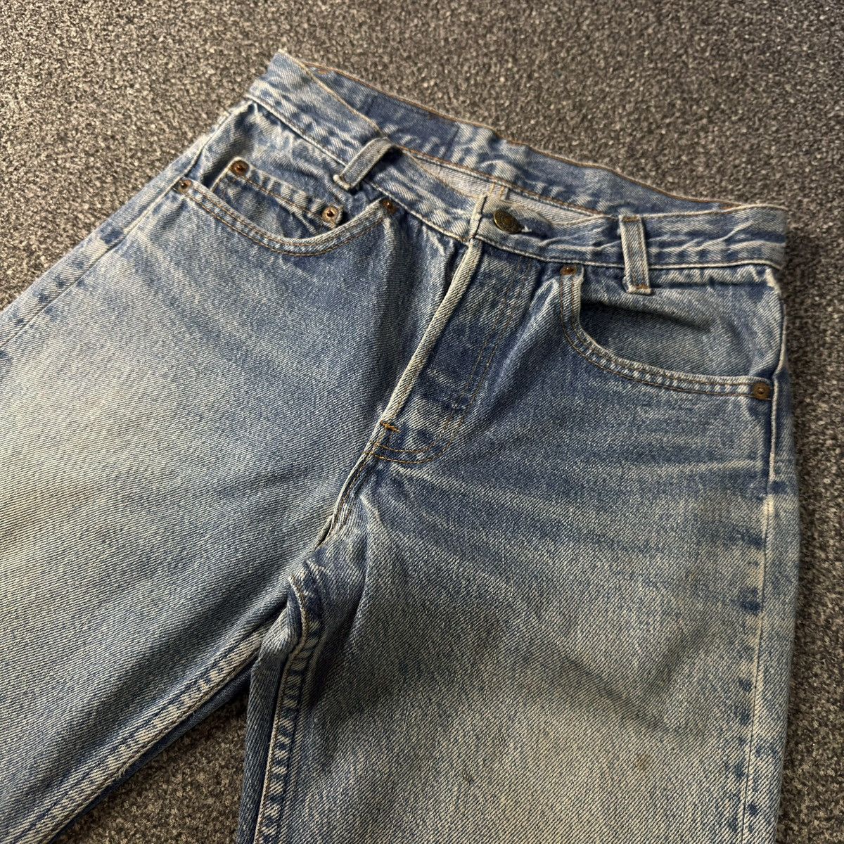 Levi's Vintage Clothing 🇺🇸 Vintage Levis 791-0117 Distressed Aging Wash 70s 80s Denim Size US 28 / EU 44 - 3 Thumbnail