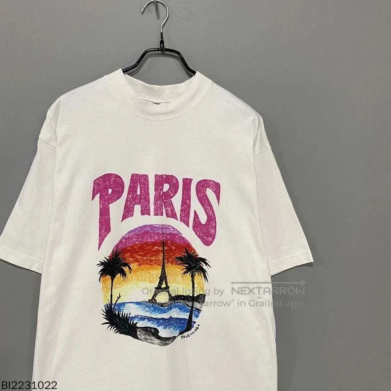Balenciaga Balenciaga Paris Tower Logo Tee. Size US XS / EU 42 / 0 - 2 Thumbnail