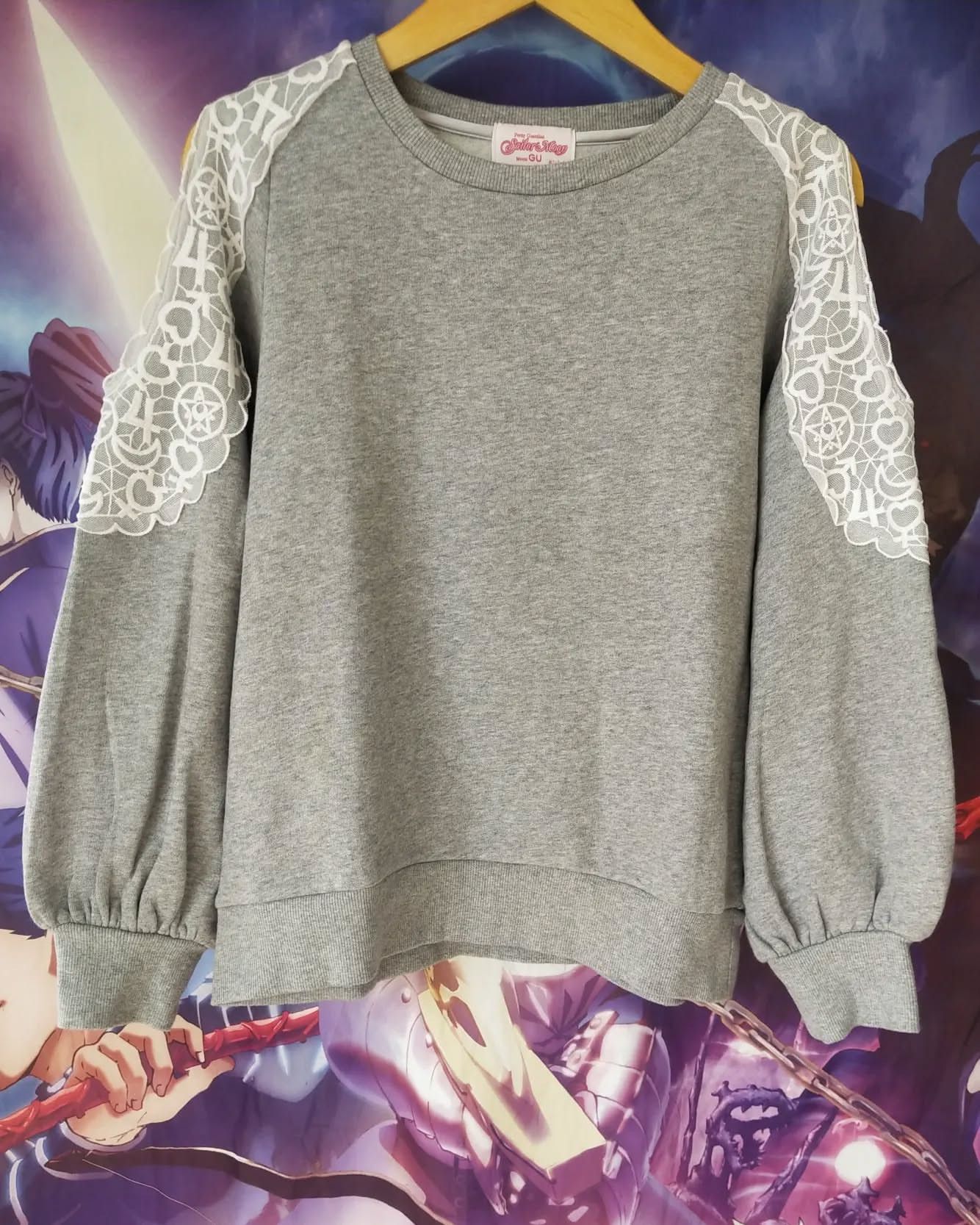 Anime Sailor Moon x GU Spell Pattern Anime Girl Crewneck Size M / US 6-8 / IT 42-44 - 1 Thumbnail