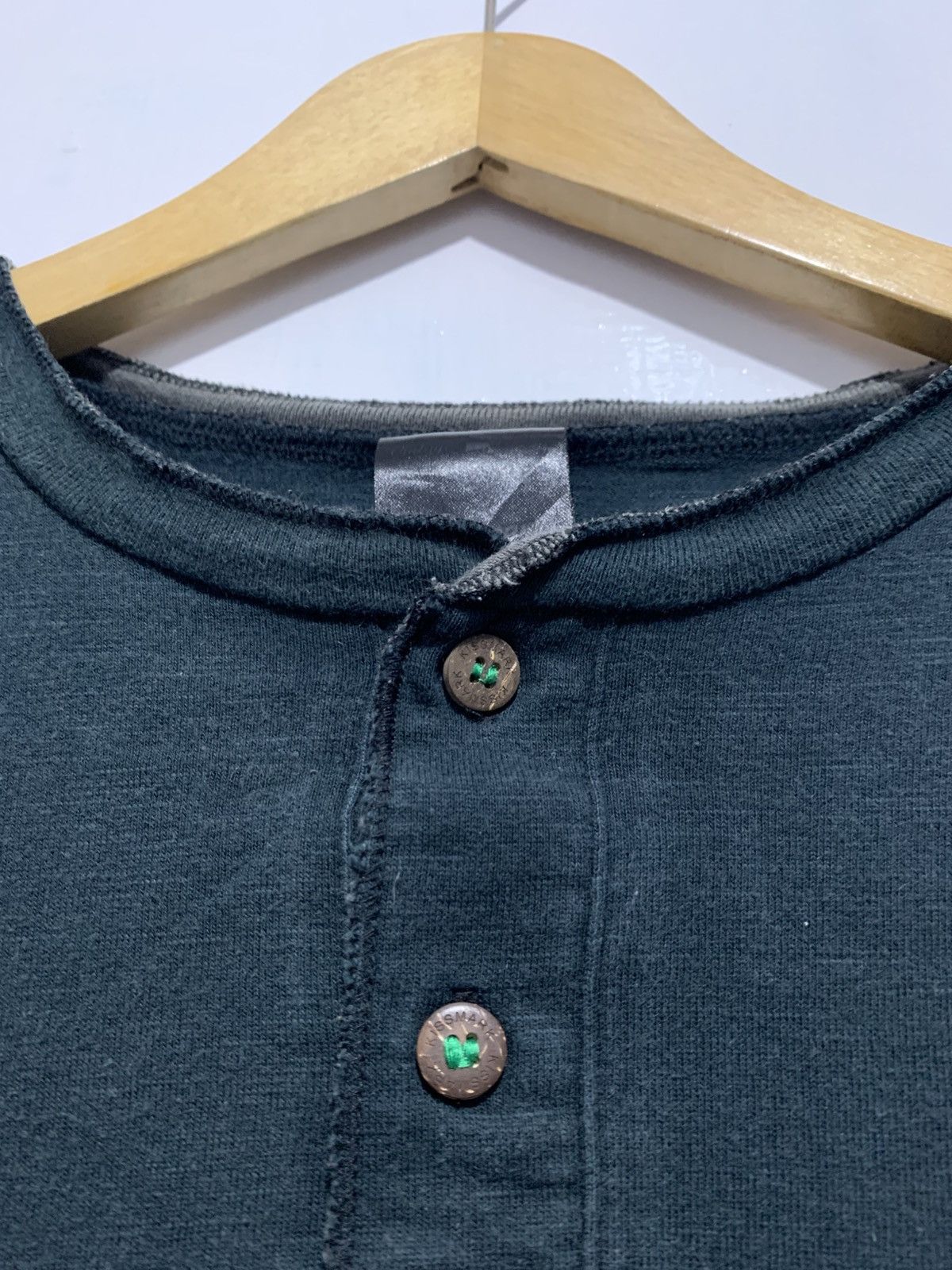 Japanese Brand Kissmark Double Layer Distressed Surfware Vintage LongSleeve Size US L / EU 52-54 / 3 - 9 Thumbnail