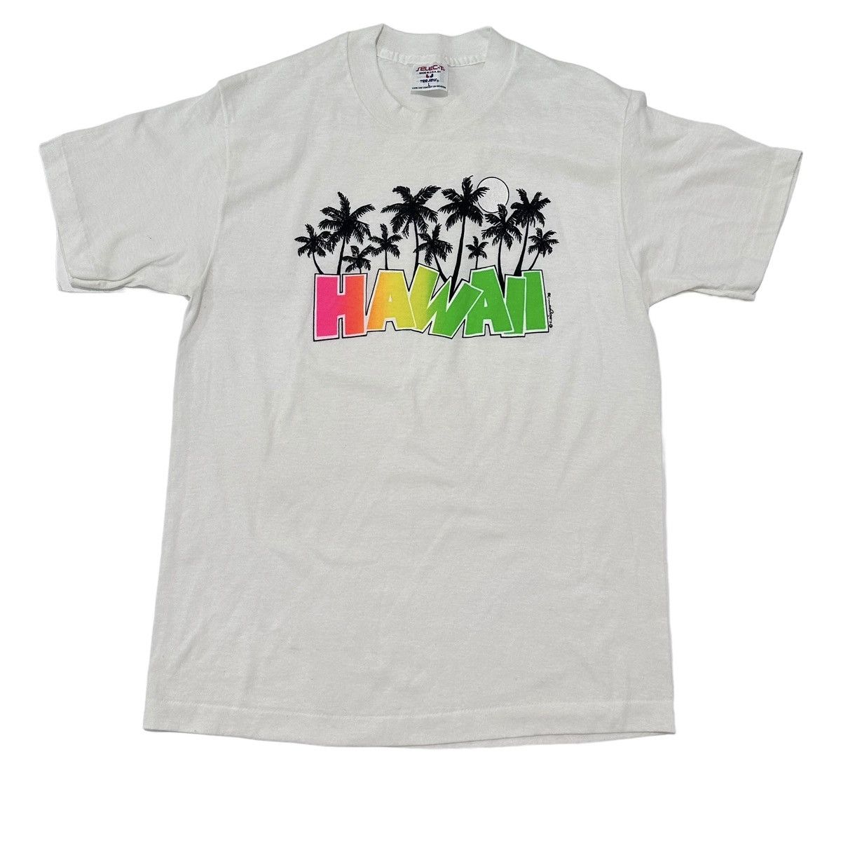 Vintage Vintage 70's Hawaii Tourist Souvenier Single Stitch Neon Size US L / EU 52-54 / 3 - 1 Thumbnail
