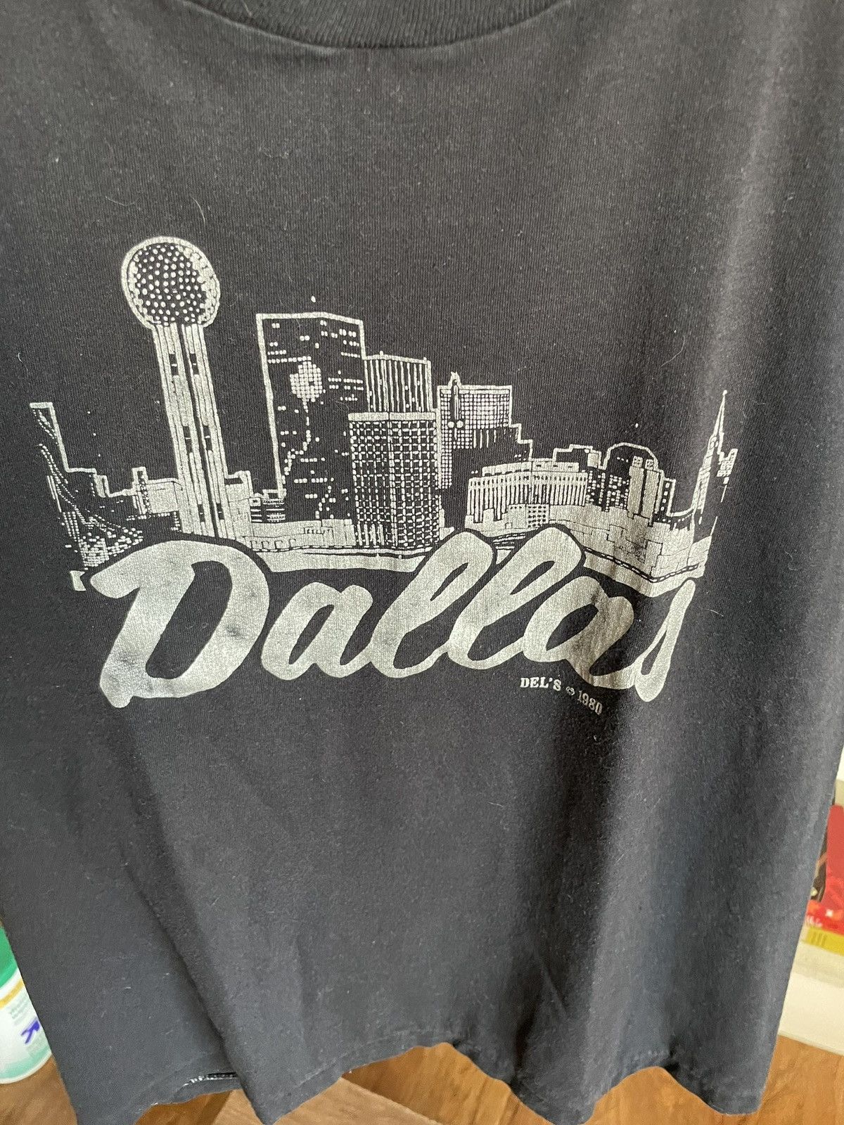 Vintage 1980 sportswear Dallas Del’s black t-shirt Size US M / EU 48-50 / 2 - 3 Thumbnail