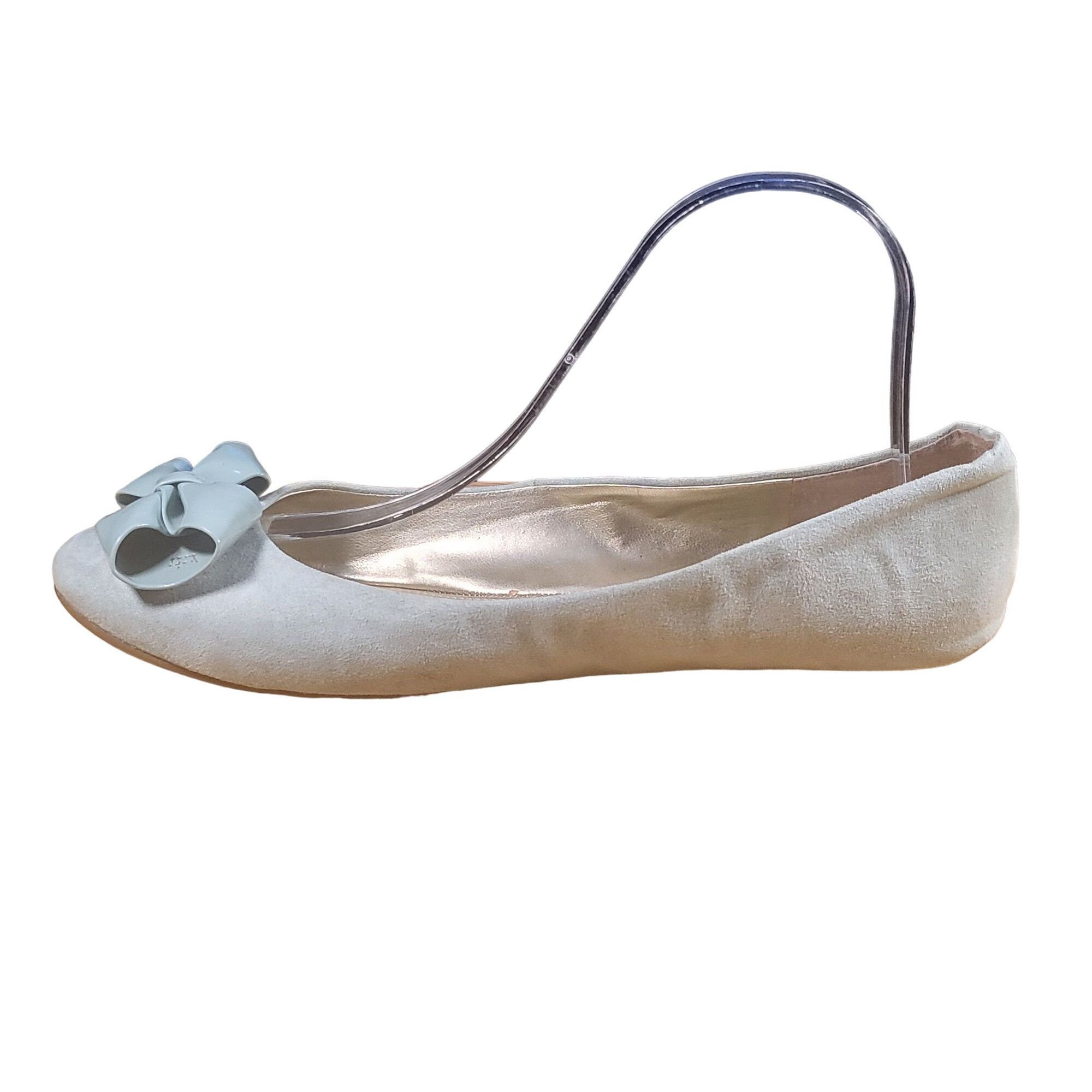 Enzo Bonafe Enzo Angiolini Flats Women Sz 8 M Aqua Bow Boho Suede Everyd Size US 8 / IT 38 - 1 Thumbnail