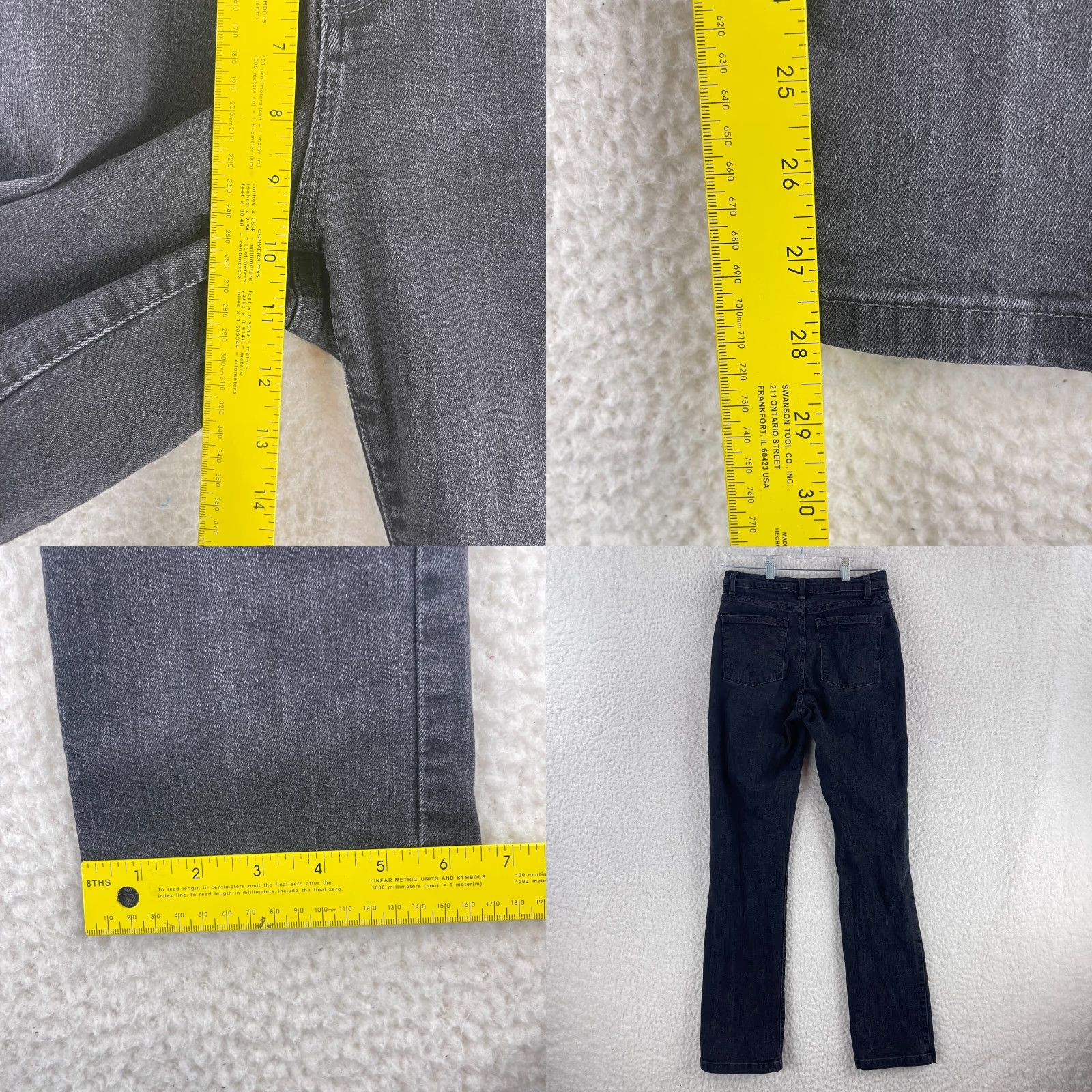 Vintage L.L. Bean Black Denim Classic Fit Jeans Womens Size 6 Straight Leg Mid-Rise Jeans Size 28" / US 6 / IT 42 - 8 Thumbnail