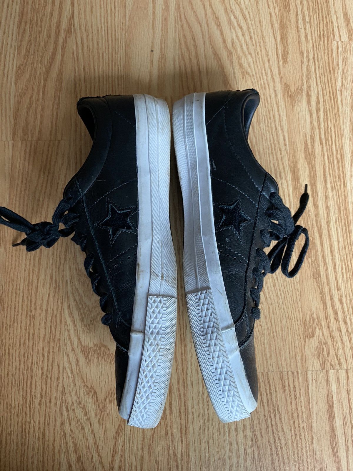 Converse Black Converse One Star Leather Sneakers Shoes Size US 10 / EU 43 - 6 Thumbnail