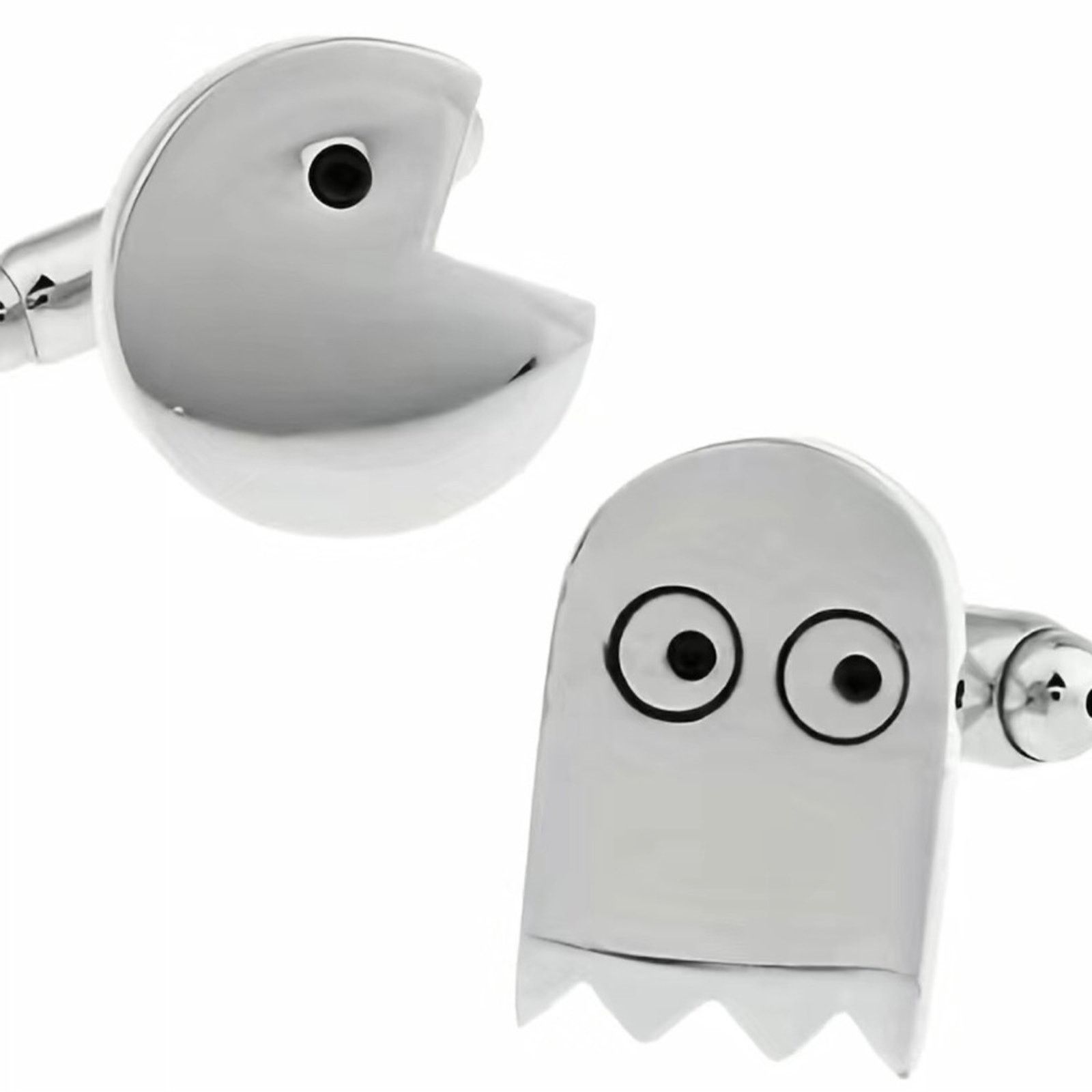 Jewelry Men’s Pac Man & ghost 80s video game novelty cuff link Size ONE SIZE - 2 Thumbnail