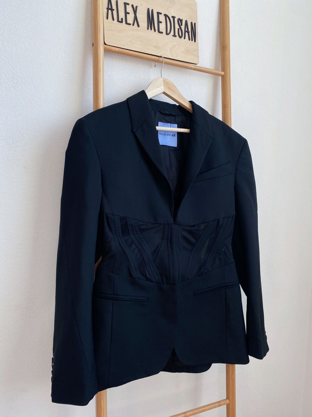 Mugler Mugler x H&M Corset Style Wool Blazer Size M / US 6-8 / IT 42-44 - 8 Thumbnail