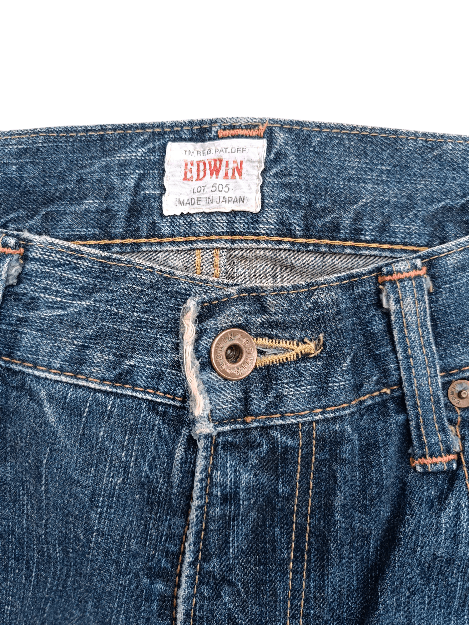 Edwin Vintage Edwin Made In Japan Orange Tab Flared Boot Cut Size US 34 / EU 50 - 8 Thumbnail