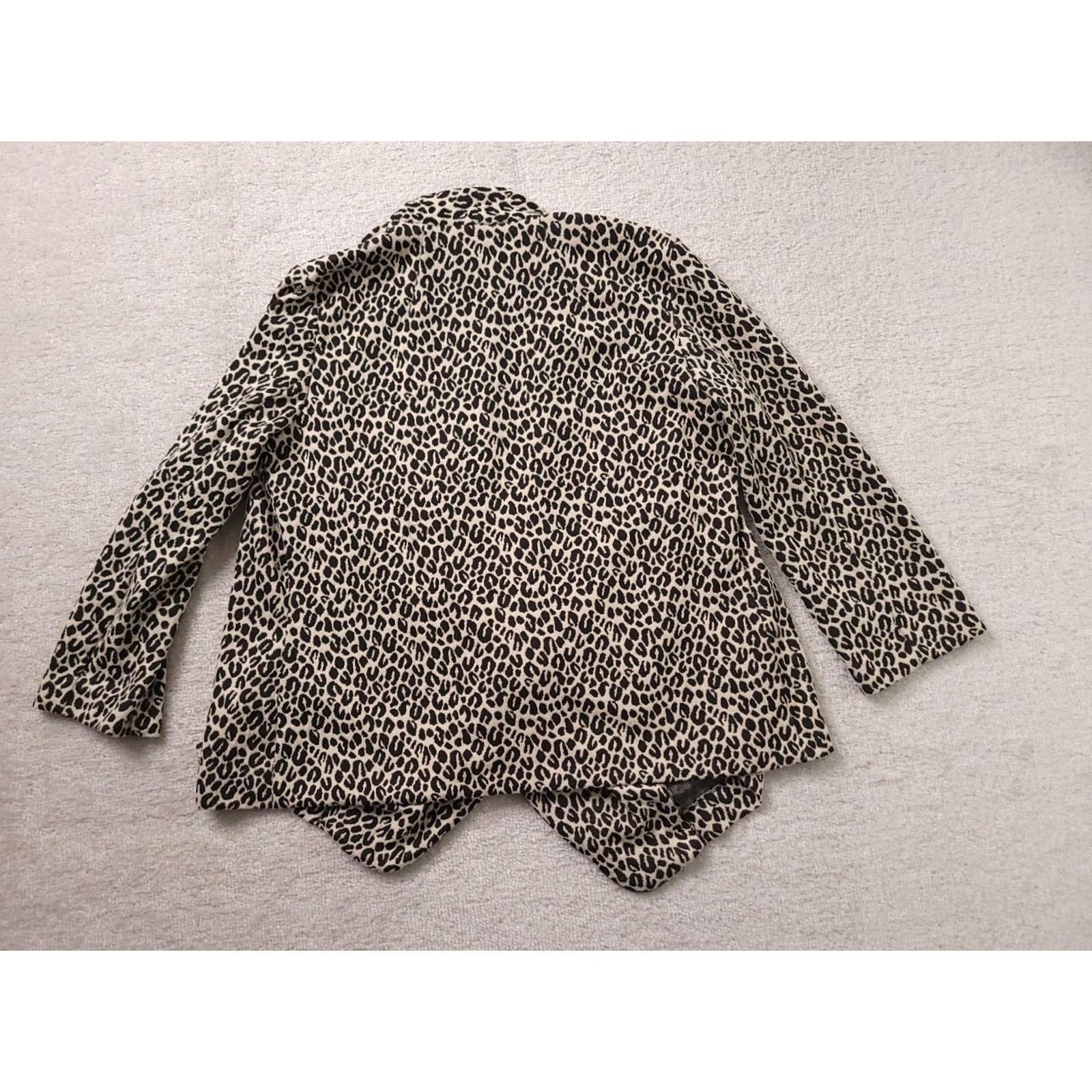 Vintage Notations Womens S Blazer Jacket Animal Print Open Front Long Sleeve Size S / US 4 / IT 40 - 7 Thumbnail