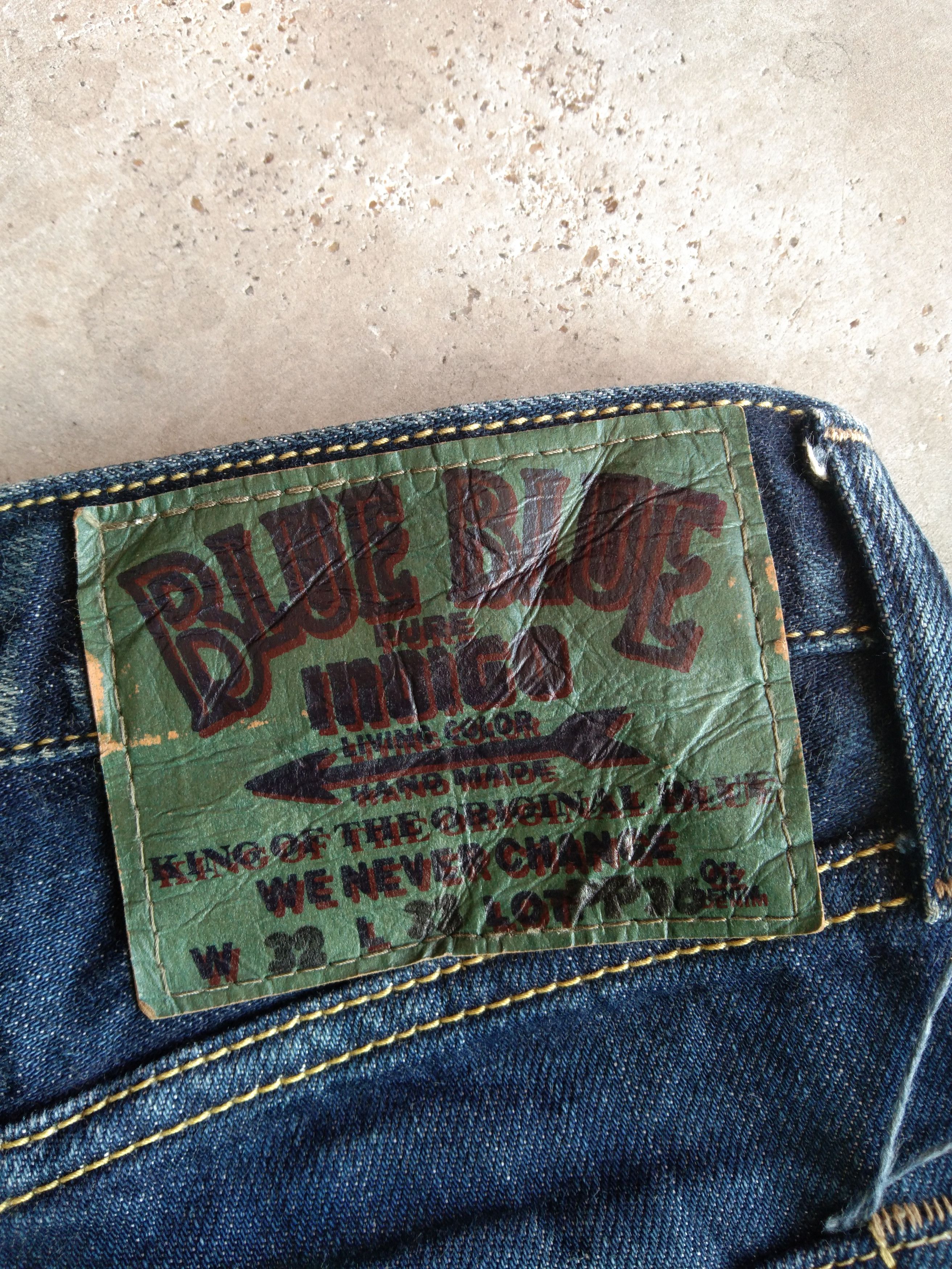 Blue Blue Japan Vintage Blue Blue Japan x HR Market Indigo Denim Jeans Size US 32 / EU 48 - 4 Thumbnail