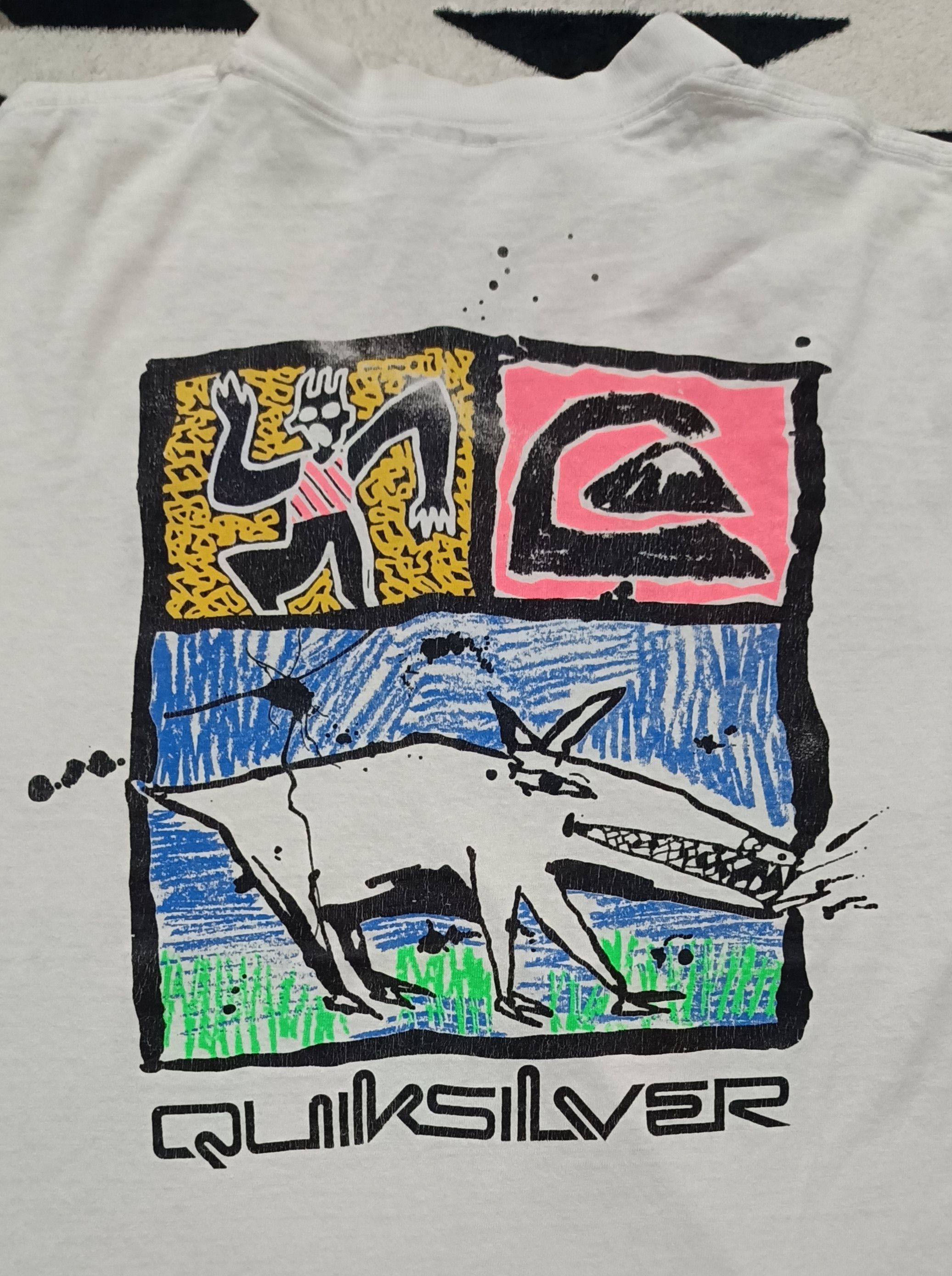 Quiksilver × Vintage 🔥🔥 Rare Vintage 80s Quiksilver Surf Tee Size US L / EU 52-54 / 3 - 3 Thumbnail