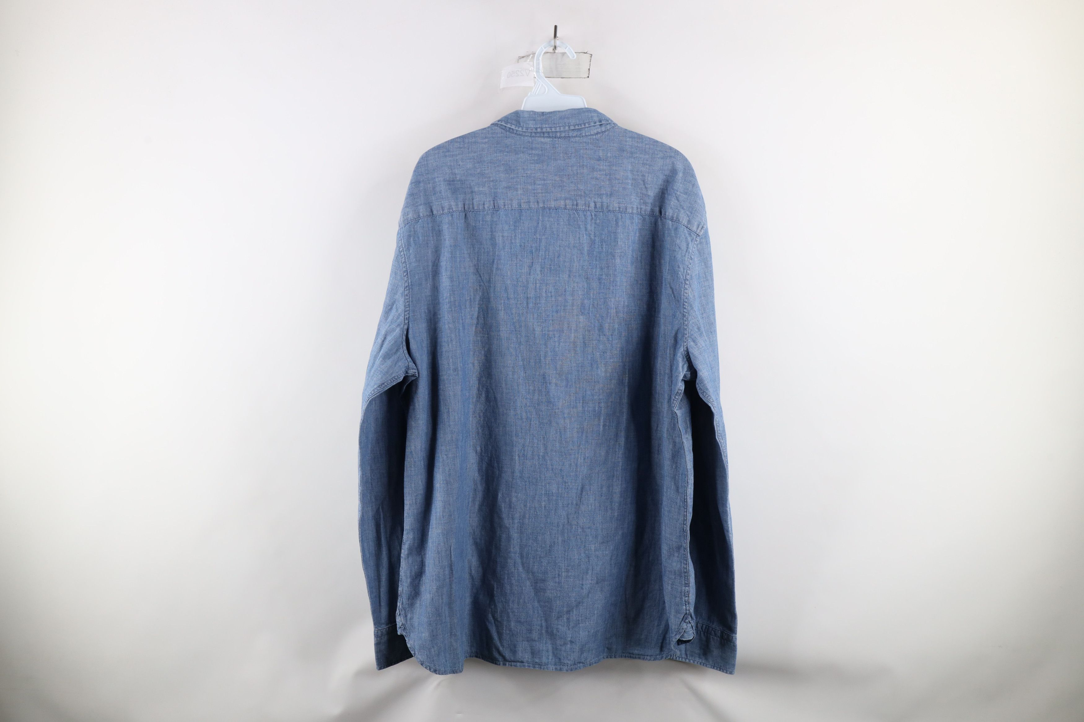 Calvin Klein × Vintage Vintage Calvin Klein Collared Button Down Shirt Blue Size US XL / EU 56 / 4 - 7 Thumbnail