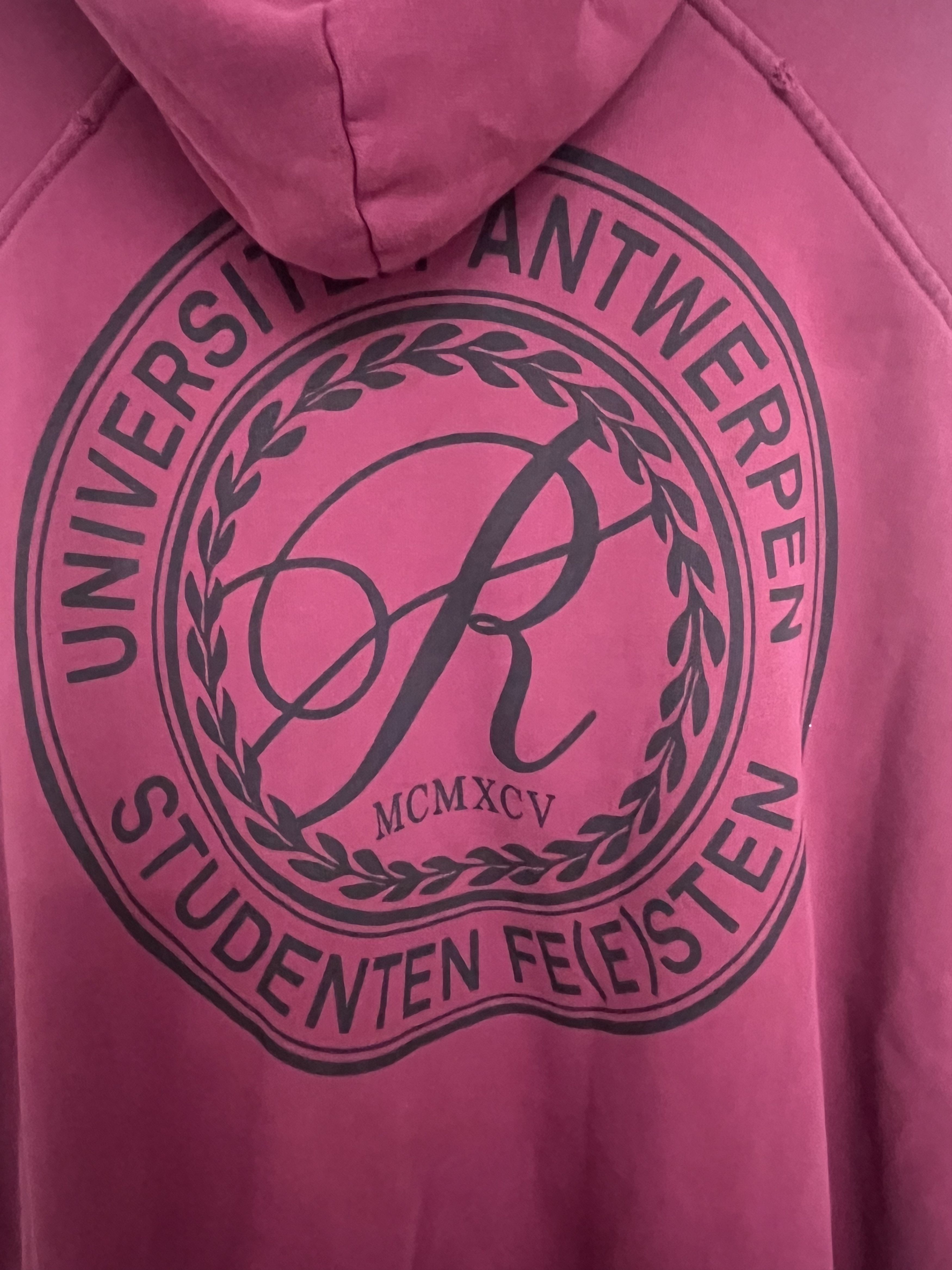 Raf Simons Raf Simons University of Antwerp Distressed Hoodie Size US S / EU 44-46 / 1 - 4 Thumbnail