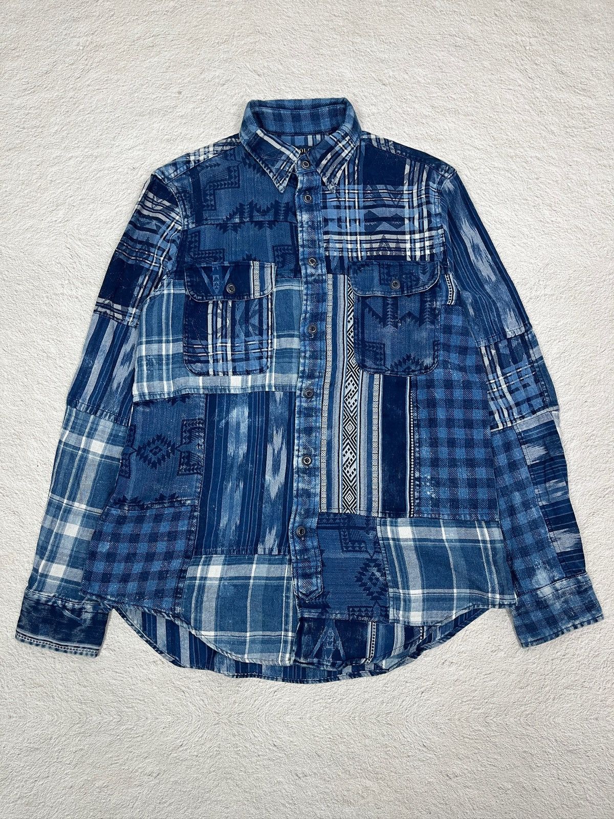 Polo Ralph Lauren Polo Ralph Lauren Indigo Navajo Patchwork Size US L / EU 52-54 / 3 - 2 Thumbnail