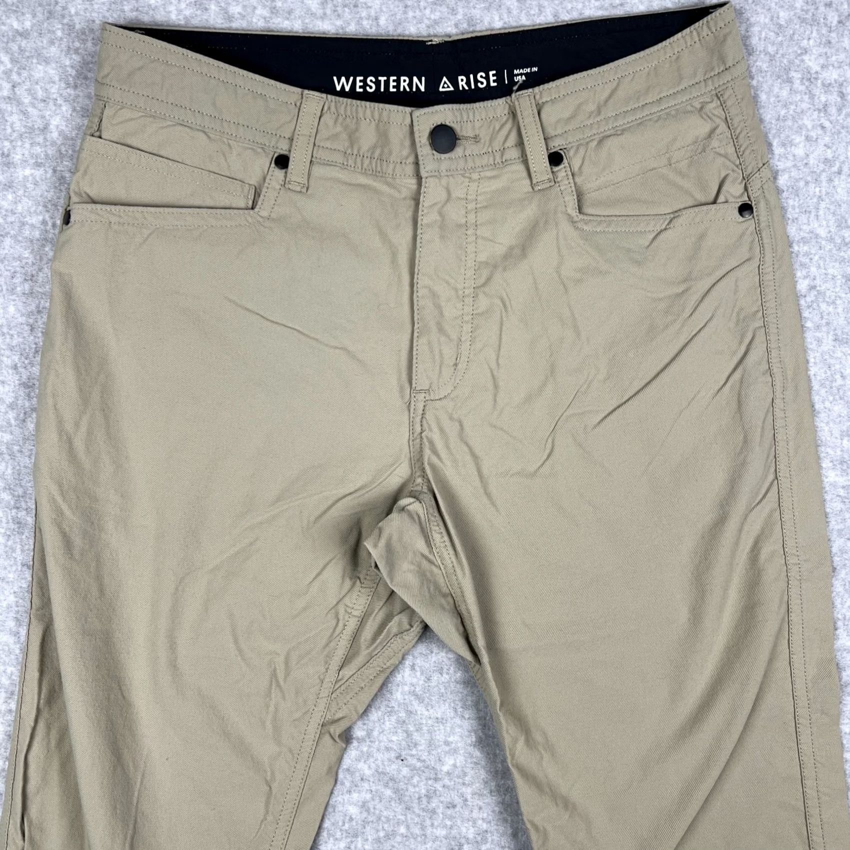 Vintage Western Rise Pants Mens 30 Beige Evolution Stretch Performance Tech 30x31 Hiking Size US 30 / EU 46 - 3 Thumbnail