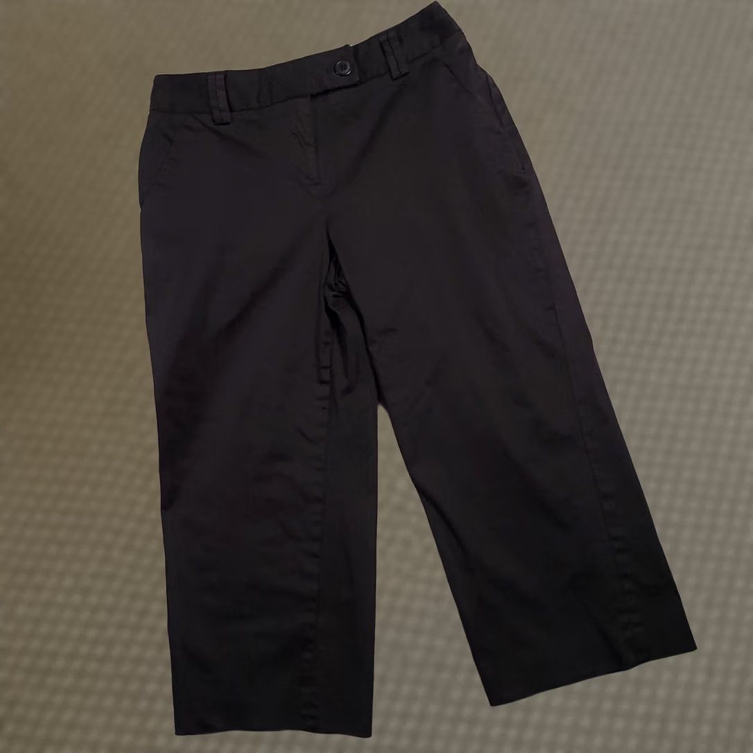 Vintage Pursuits Capri Dress Pants Women's 8P Petite Black Pockets Mid Rise Straight Leg Pants Pants Size 30" / US 8 / IT 44 - 1 Thumbnail