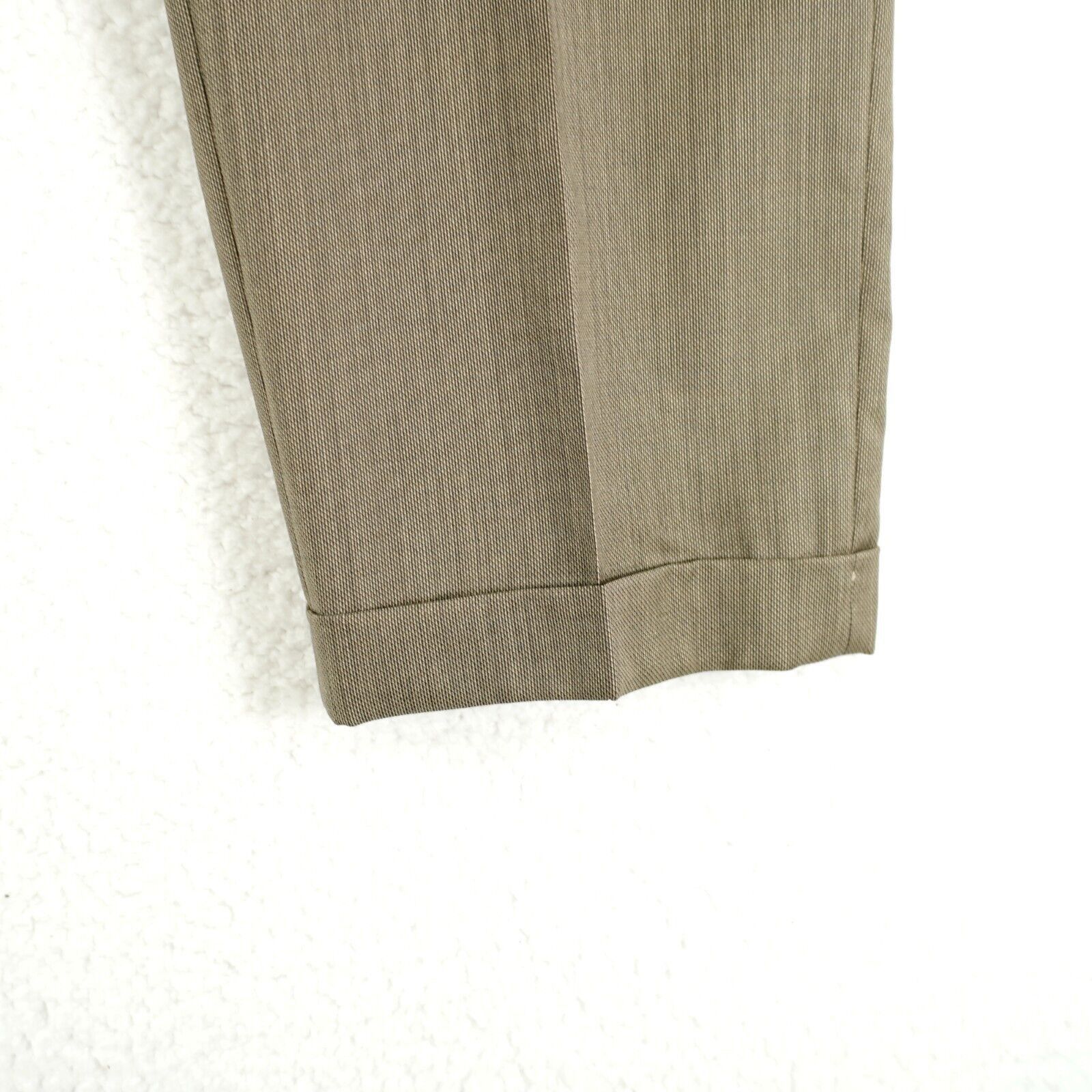 Zanella Zanella Bennett Nordstrom Beige Textured Wool Check Pleated Size 42R - 2 Thumbnail