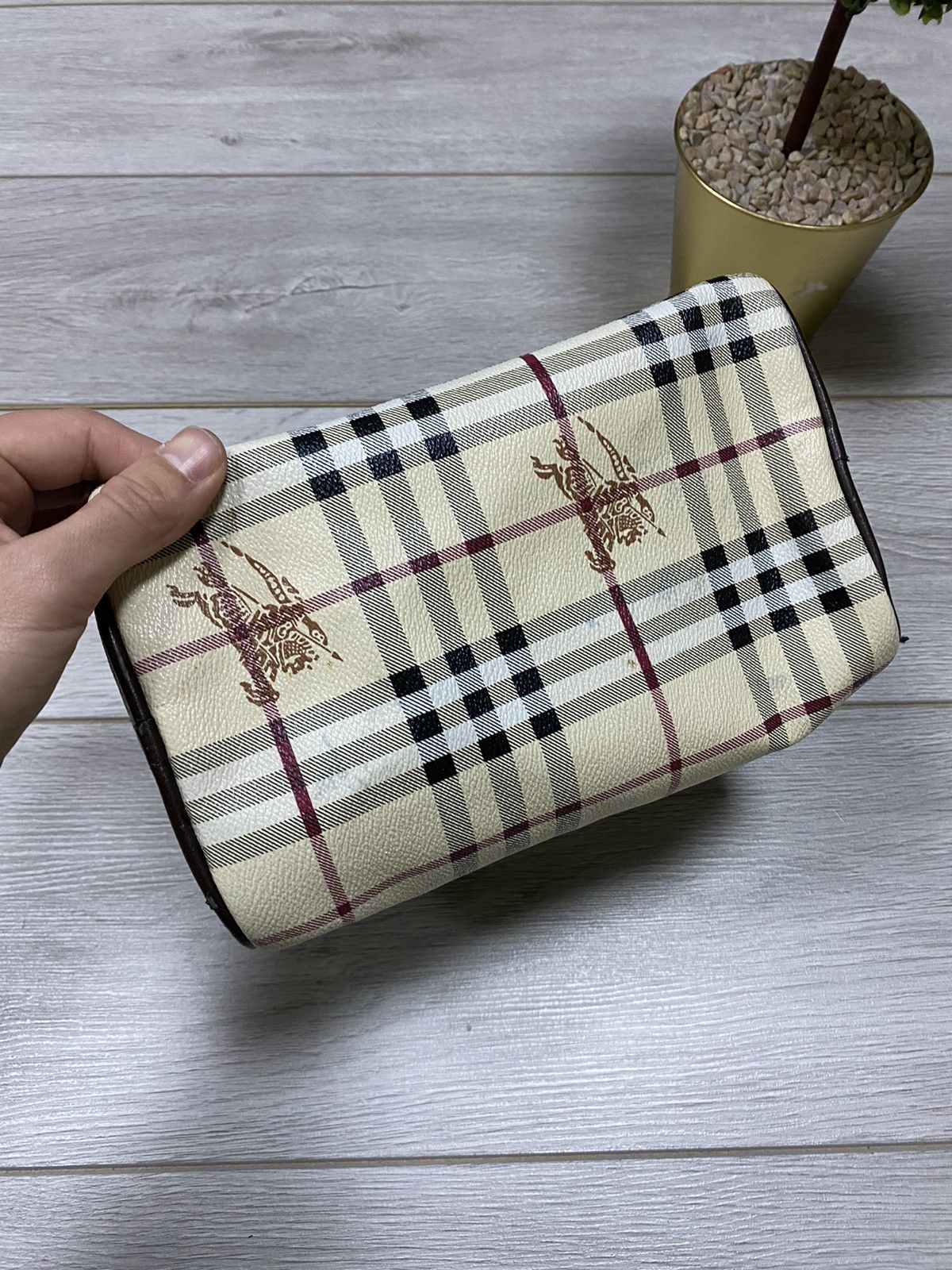 Vintage Burberry nova check monogram handle bag Size ONE SIZE - 9 Thumbnail