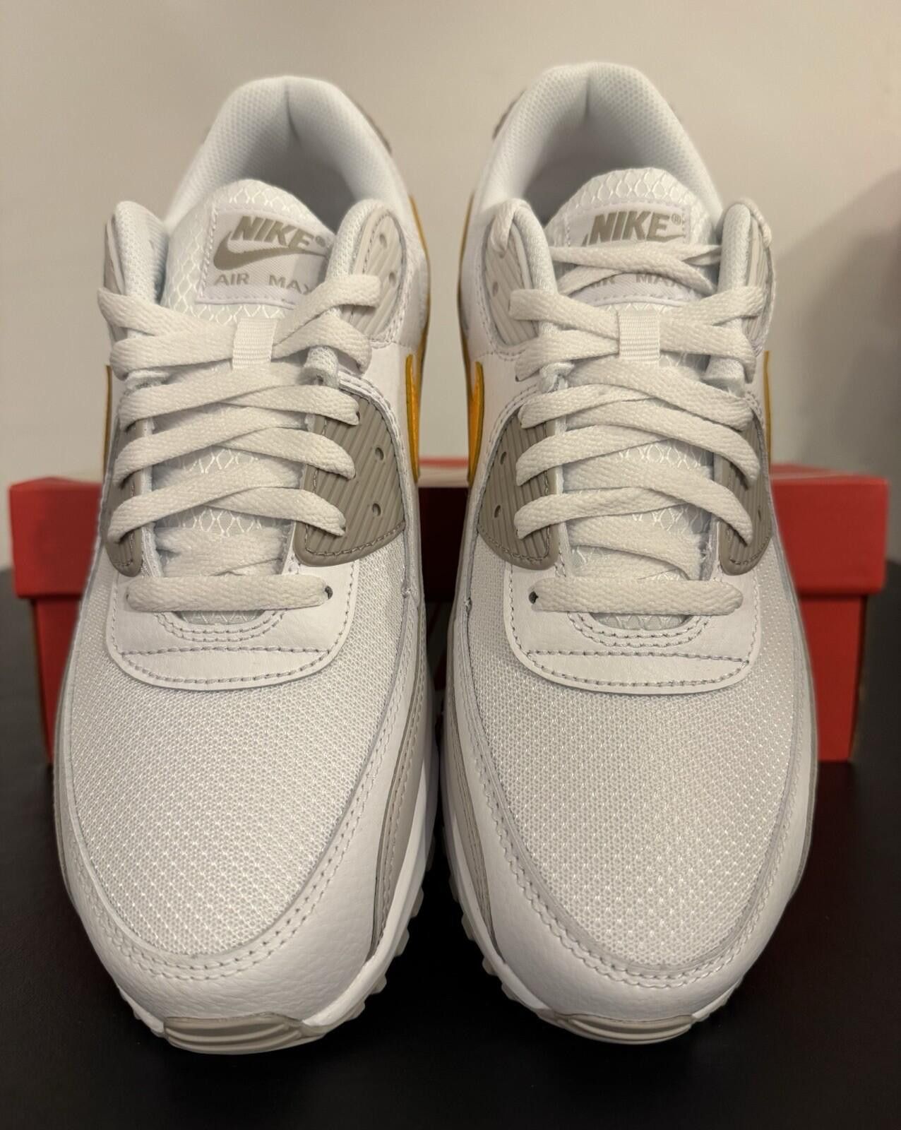 Nike Size 11.5 - Mens Nike Air Max 90 White Laser Orange Size US 11.5 / EU 44-45 - 4 Thumbnail