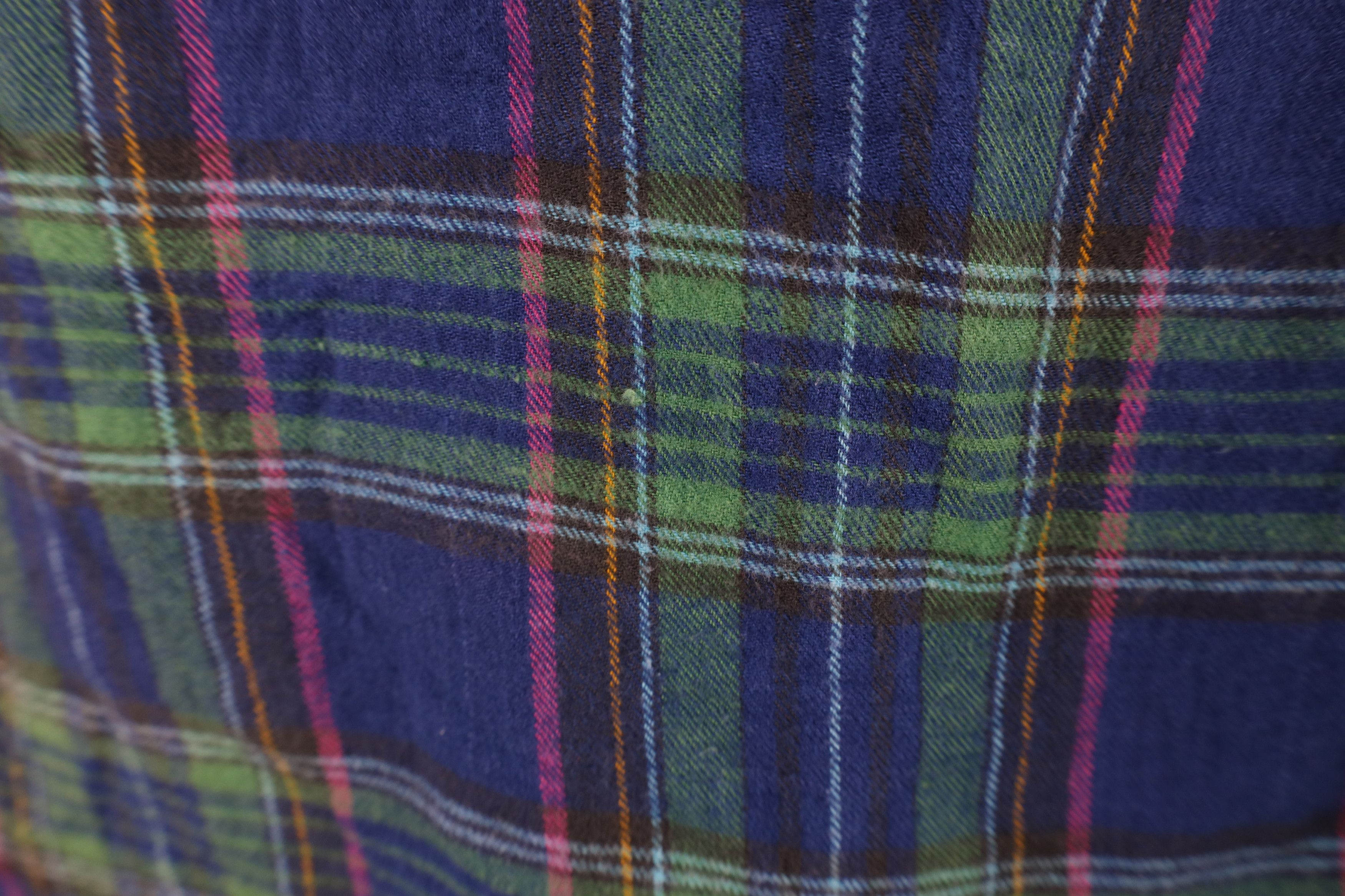 Vintage Vintage 90s Streetwear Rainbow Plaid Flannel Button Shirt Size L / US 10 / IT 46 - 8 Thumbnail