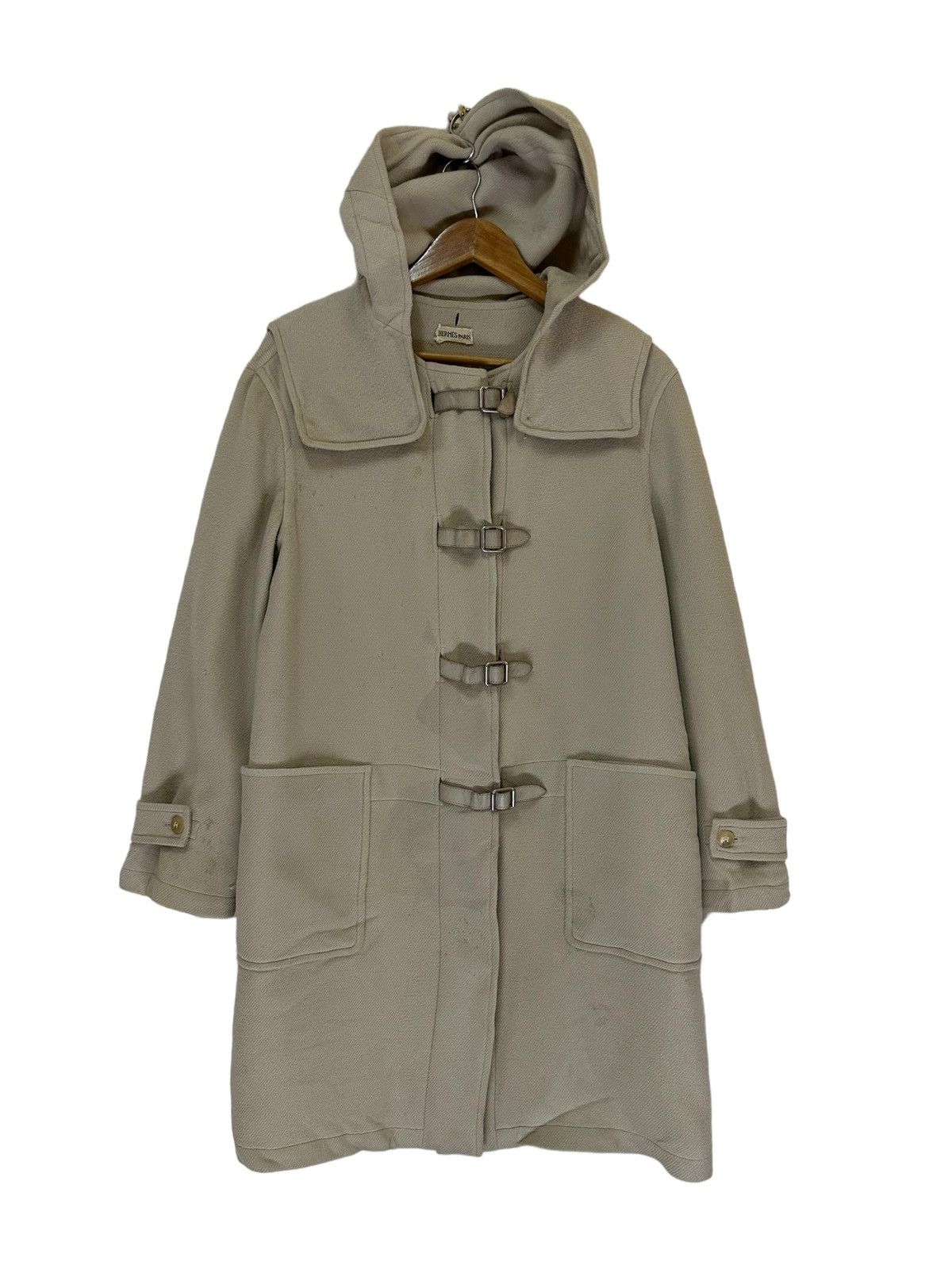 image of Hermes Maison Margiela Era Cashmere Duffle Coats in Beige, Women's (Size XS)