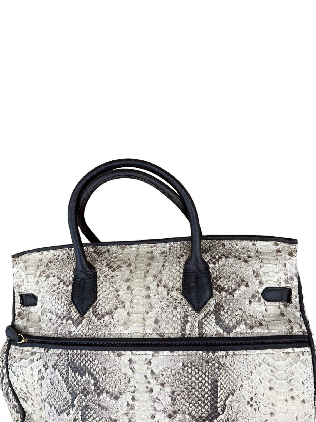Leather Vin Don Japan Snake Skin Leather Birkin Bag Size ONE SIZE - 15 Thumbnail